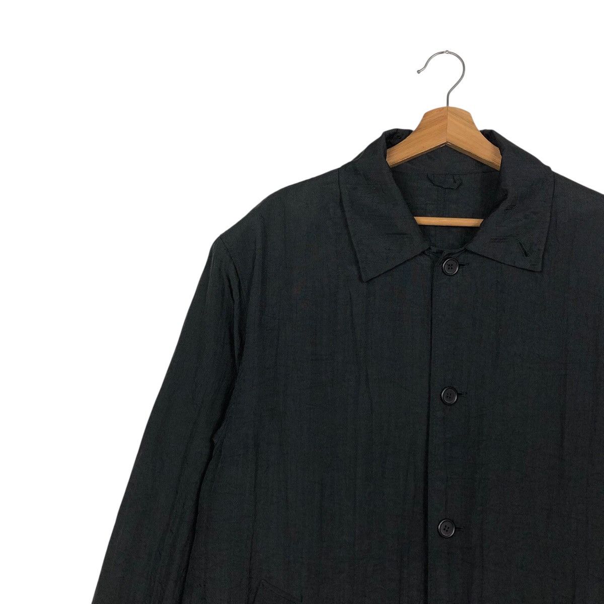 Japanese Brand 📌Rich Black Vintage Long Jacket Studio/495 Issey Miyake Size US M / EU 48-50 / 2 - 9 Thumbnail