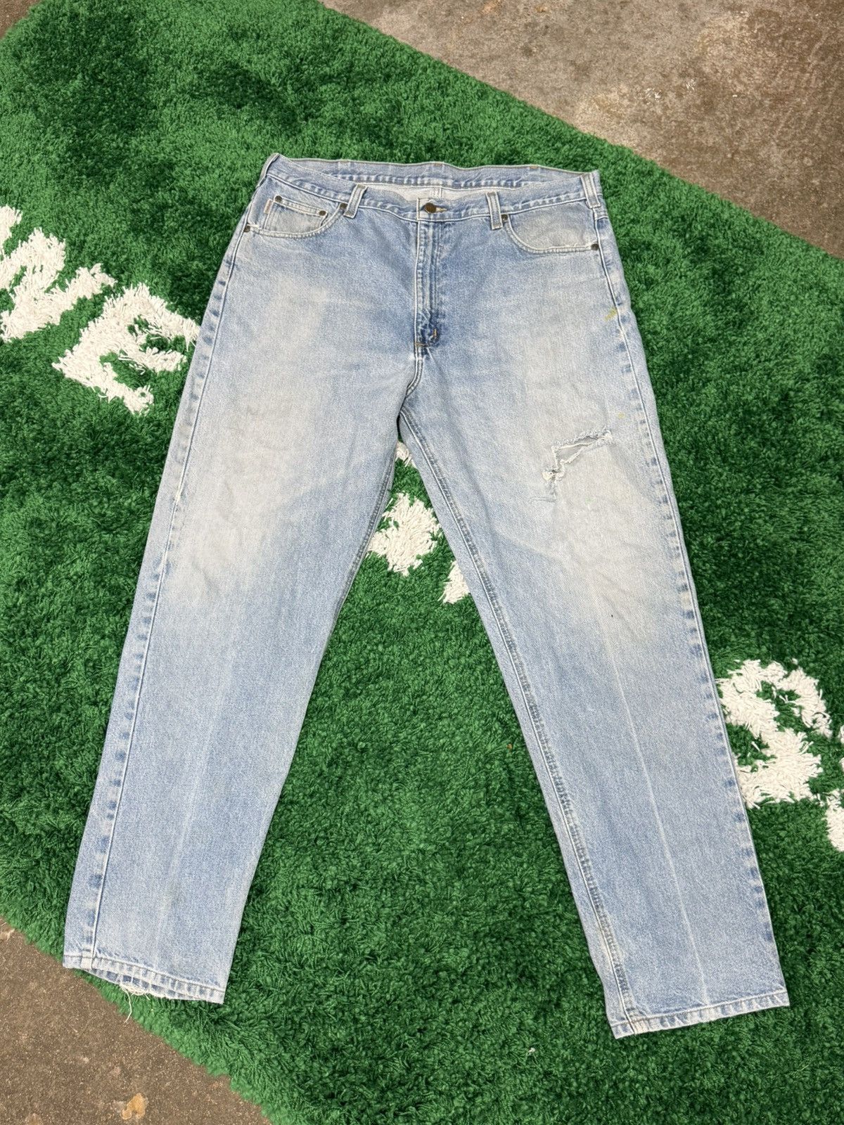 Carhartt Vintage Distressed Carhartt Baggy Denim Jeans 40 x 34 RARE Size US 40 / EU 56 - 3 Thumbnail