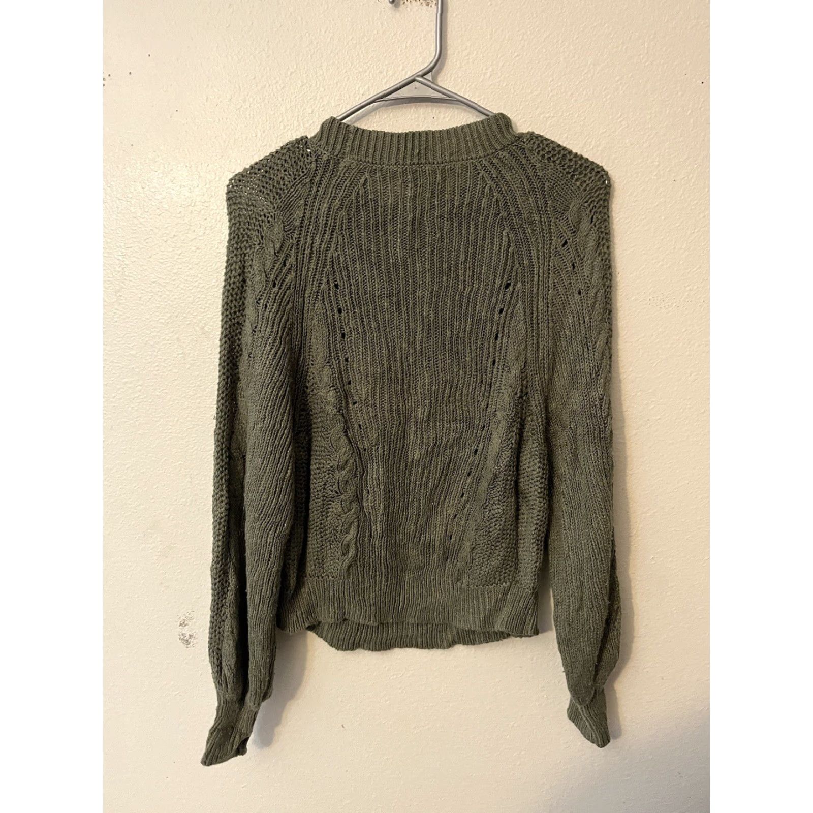 American Eagle Outfitters American Eagle Outfitters Sweater Women Green Pullover Knitted Long Sleeve Crew Neck Size M Size M / US 6-8 / IT 42-44 - 3 Thumbnail
