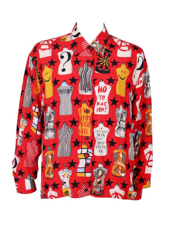 Moschino Moschino Iconic 90's "No To Racism" Shirt Size XS / US 0-2 / IT 36-38 - 2 Thumbnail