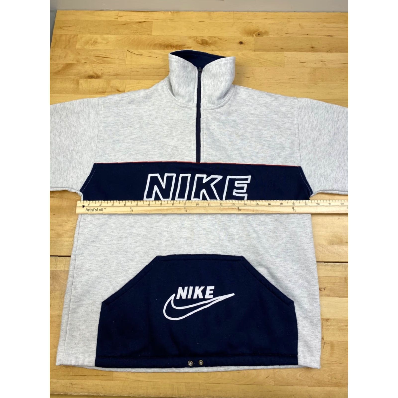 Nike Nike Sweatshirt 1/4 Zip Pullover Womens XS Gray Logo High Neck Pullover Casual Size XS / US 0-2 / IT 36-38 - 5 Thumbnail