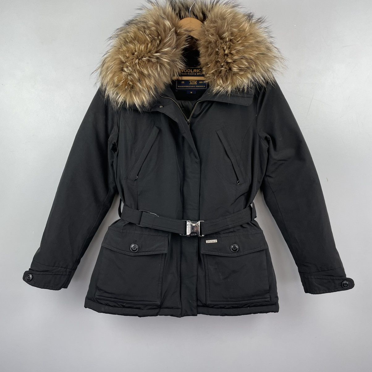 Woolrich Woolen Mills Woolrich Women’s Arctic Parka with Real Fur Trim & Belt Size M / US 6-8 / IT 42-44 - 1 Thumbnail