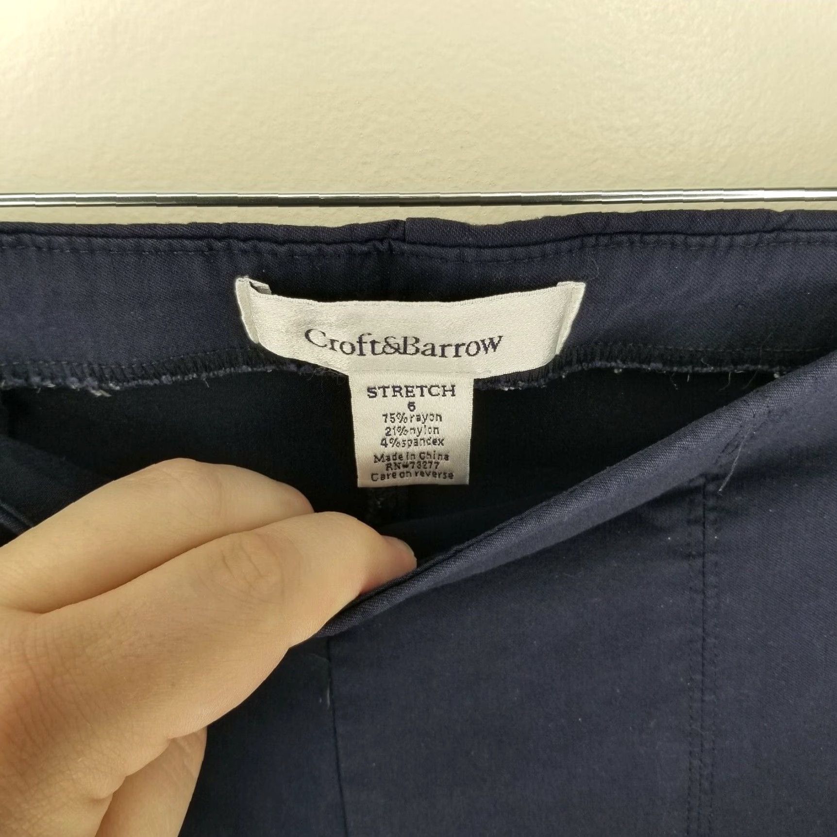 Croft & Barrow Croft & Barrow Blue Stretch Chino Pants Womens Size 6 Size 28" / US 6 / IT 42 - 3 Thumbnail