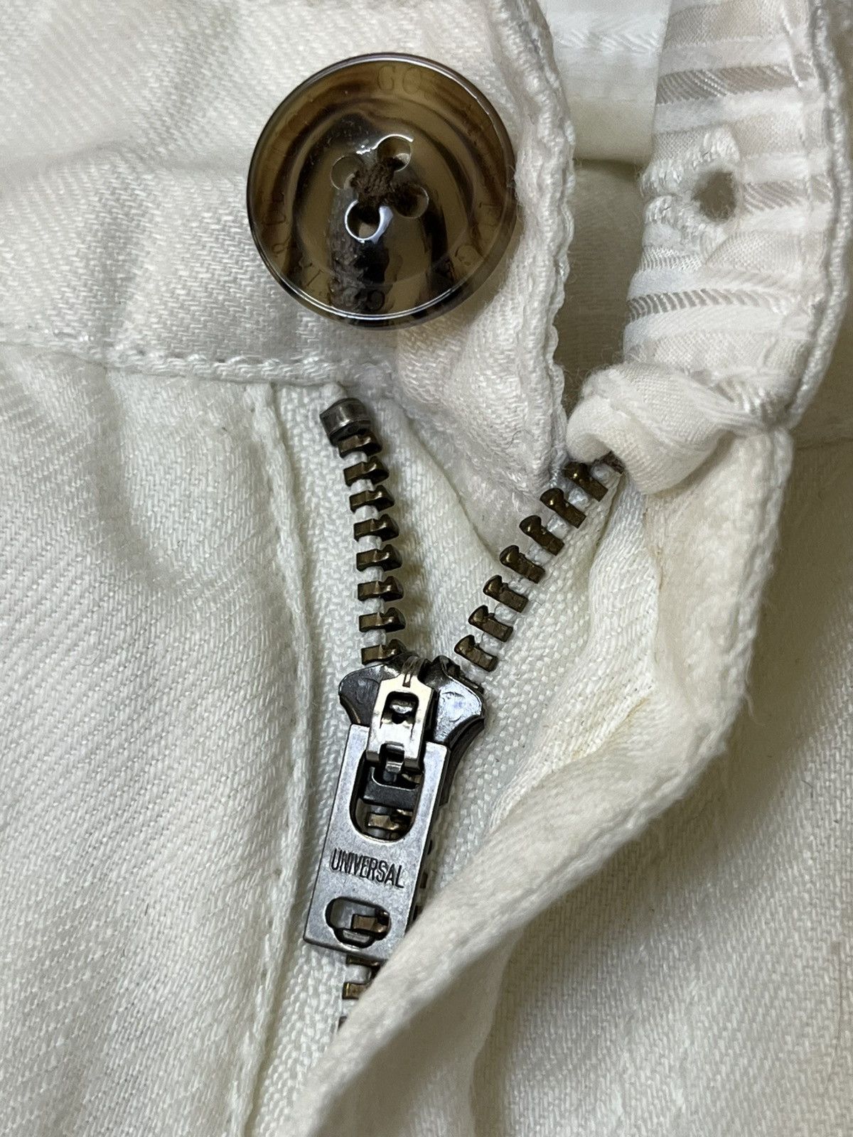 GOSTAR DE FUGA Archival japanese GOSTAR DE FUGA white linen casual pants Size US 31 - 12 Thumbnail