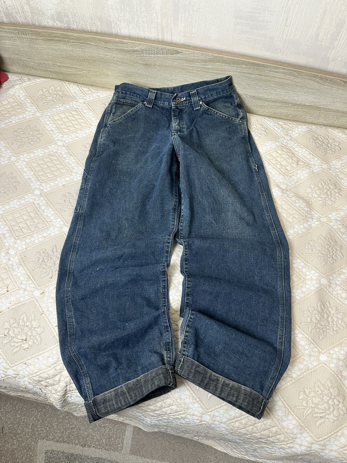 Japanese Brand 🔥VINTAGE DENIM CARPENTER DETROIT CHORE JEANS LEE DUNGAREES Size US 32 / EU 48 - 5 Thumbnail