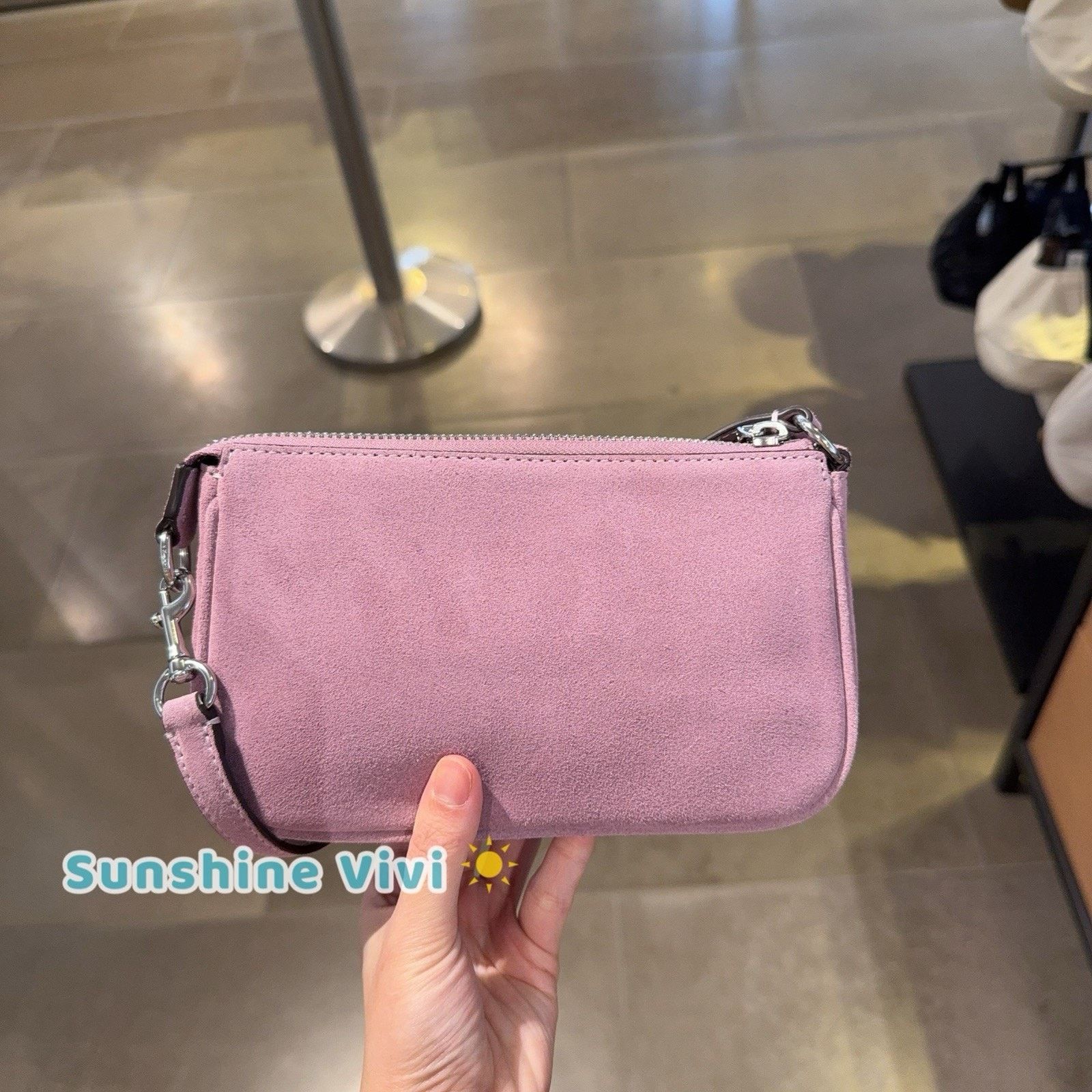 Coach NWT Coach Nolita 19 CDN25 suede Silver LIGHT VIOLET Size ONE SIZE - 4 Thumbnail