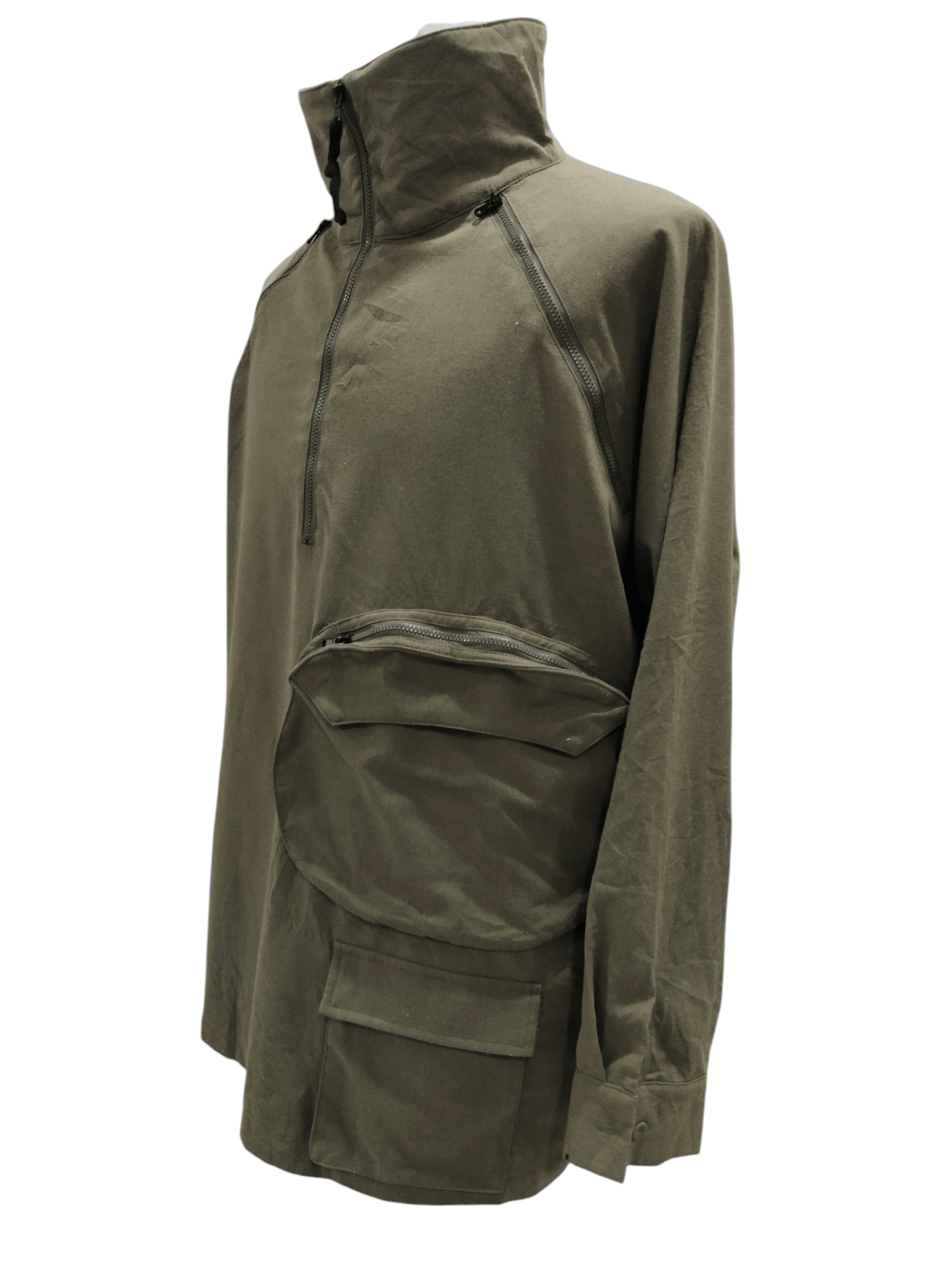 Japanese Brand × RIPVANWINKLE Rare Patterntorso Cotton Olive Green Punkstyle Light Jacket Size US XXL / EU 58 / 5 - 2 Thumbnail