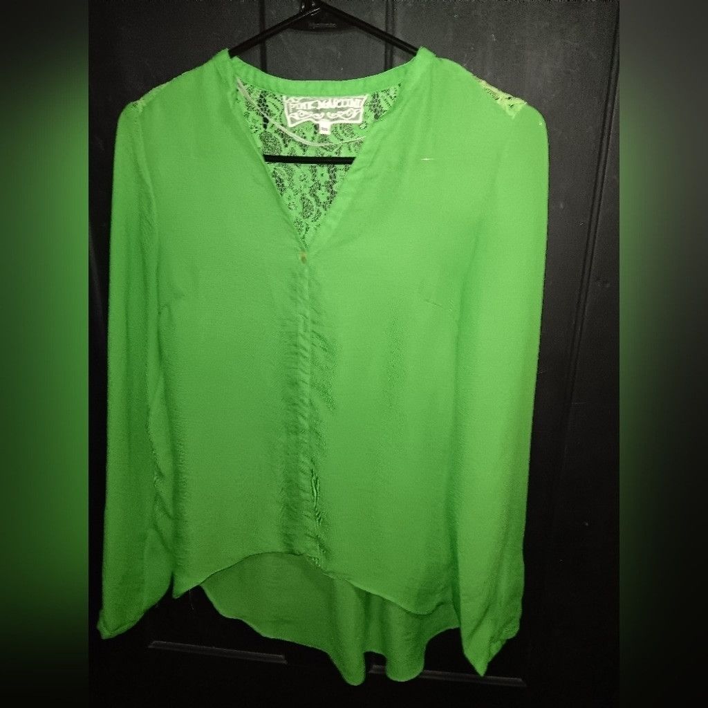 Pink Dolphin Pink Martini,womens blouse with lace on back, XSMALL, EUC Size XS / US 0-2 / IT 36-38 - 1 Thumbnail