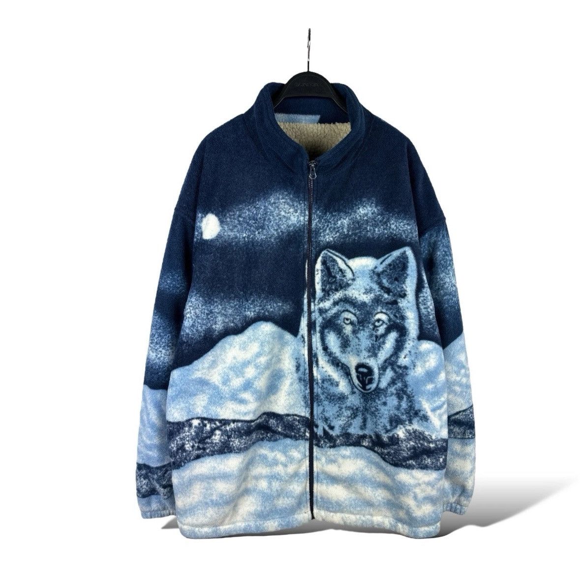 Other Vintage Wolf Sherpa Fleece Jacket Art Animal All Over Print Size US XXL / EU 58 / 5 - 1 Thumbnail