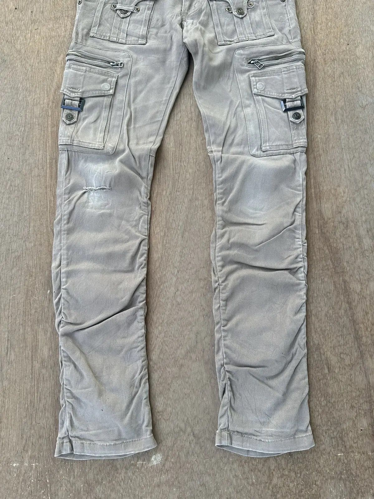 semanticdesign W29 L31🔥SEMATIC DESIGN MULTIPOCKET BONDAGE PUNK CARGO PANTS Size US 29 - 6 Thumbnail