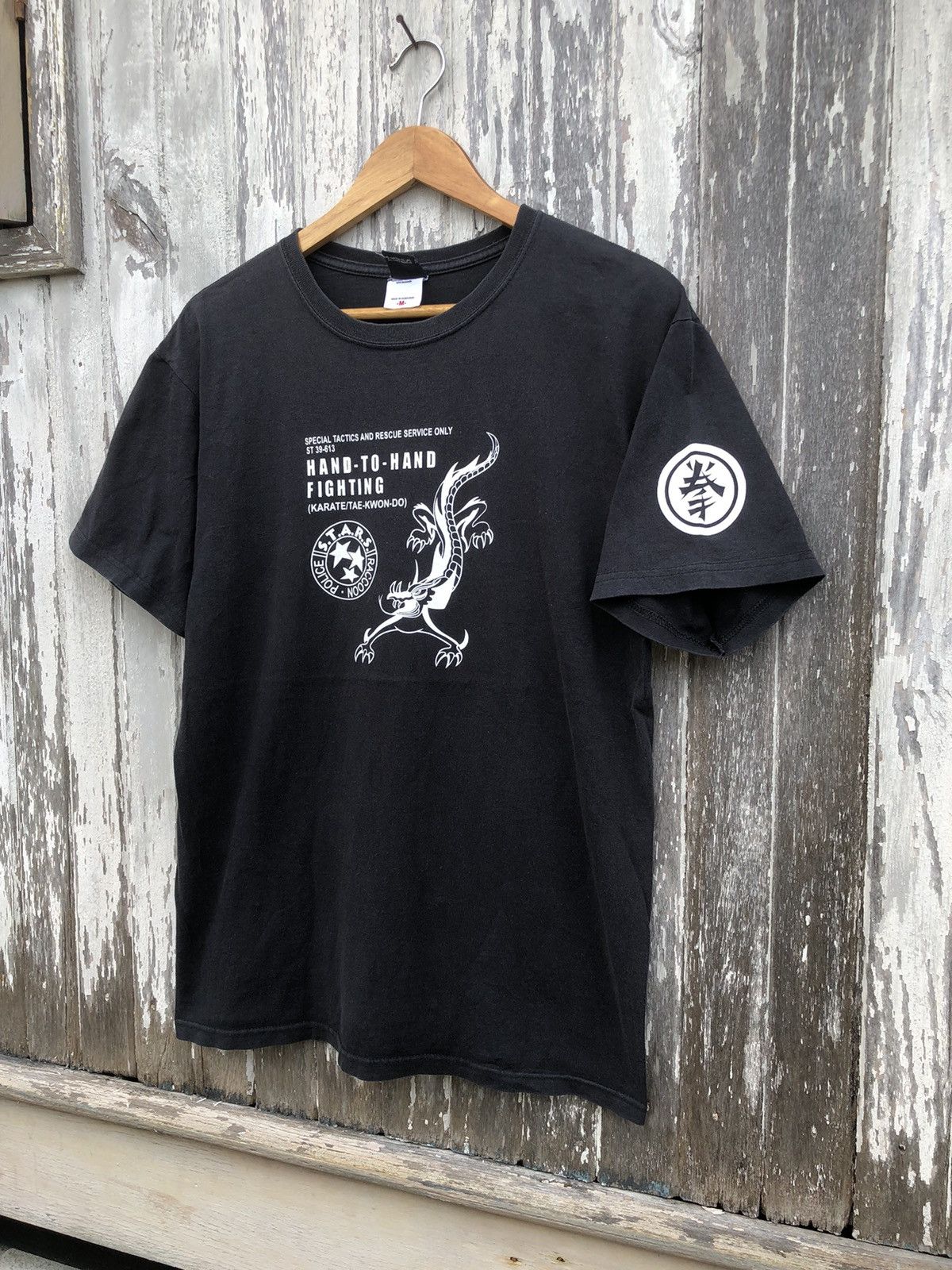 Japanese Brand × Vintage Vintage Sunfaded Biohazard X STARS DRAGON Tee Size US M / EU 48-50 / 2 - 3 Thumbnail