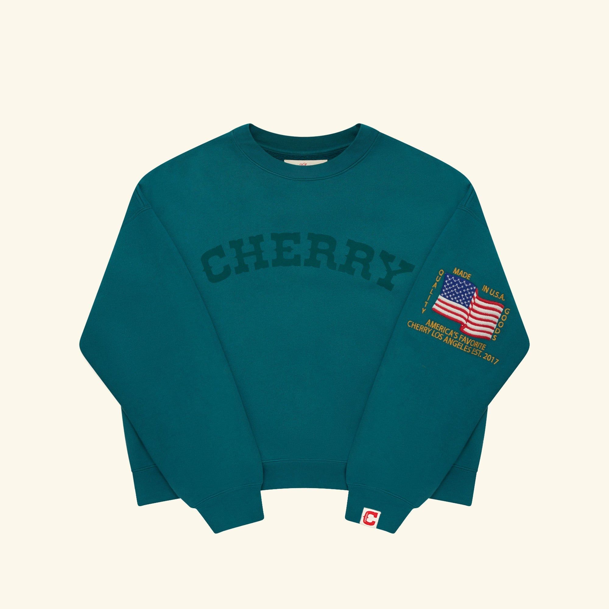 Cherry LA Cherry Los Angeles America's Favorite Crewneck (Emerald) Size US M / EU 48-50 / 2 - 1 Thumbnail