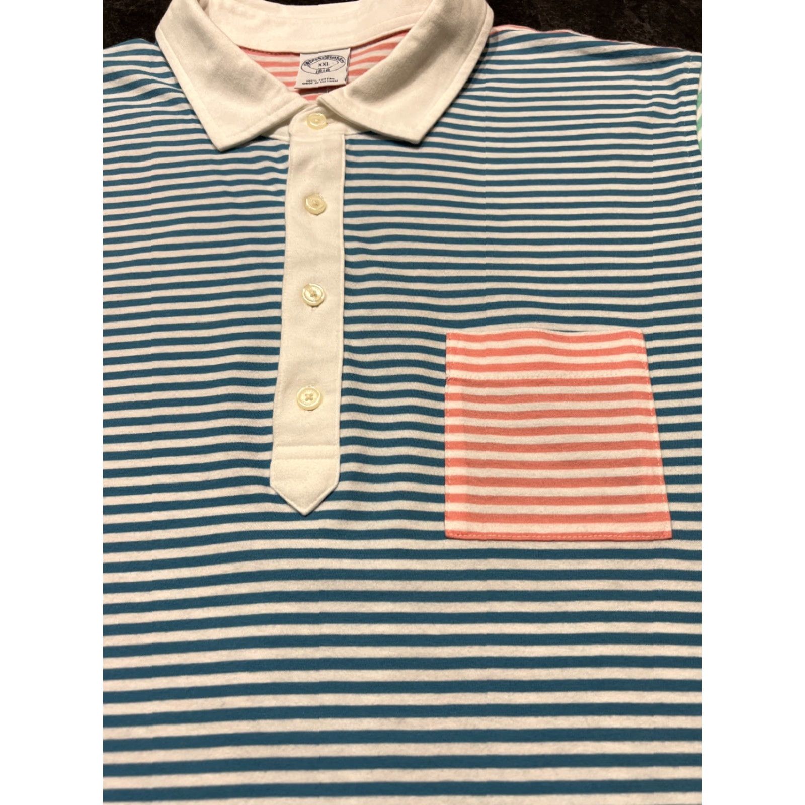 Brooks Brothers Brooks Brothers 1818 XXL 2XL Multicolor Striped Polo Shirt Men Size US XXL / EU 58 / 5 - 5 Thumbnail