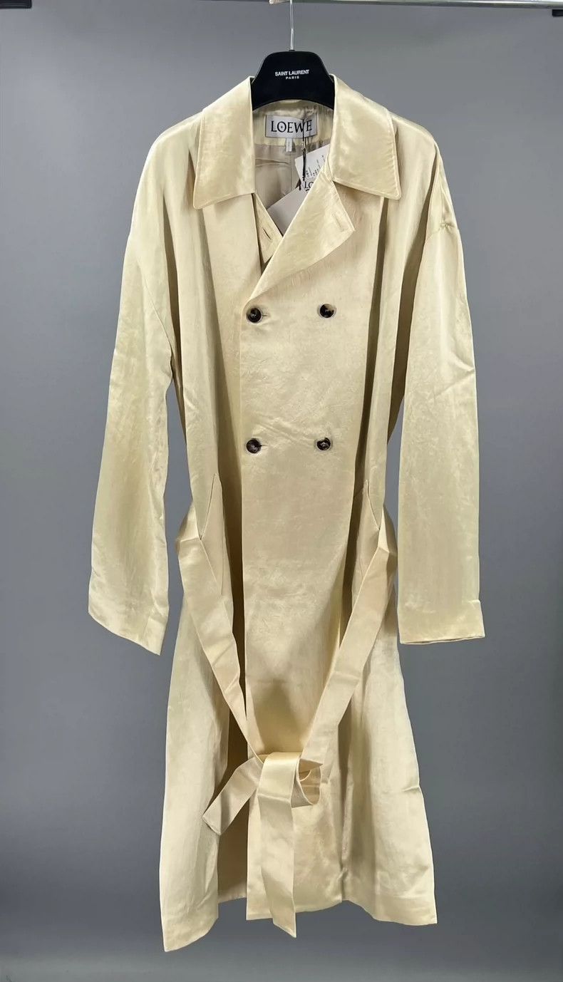 Loewe LOEWE size46 Beige artificial fiber double vent long coat Size US S / EU 44-46 / 1 - 1 Thumbnail