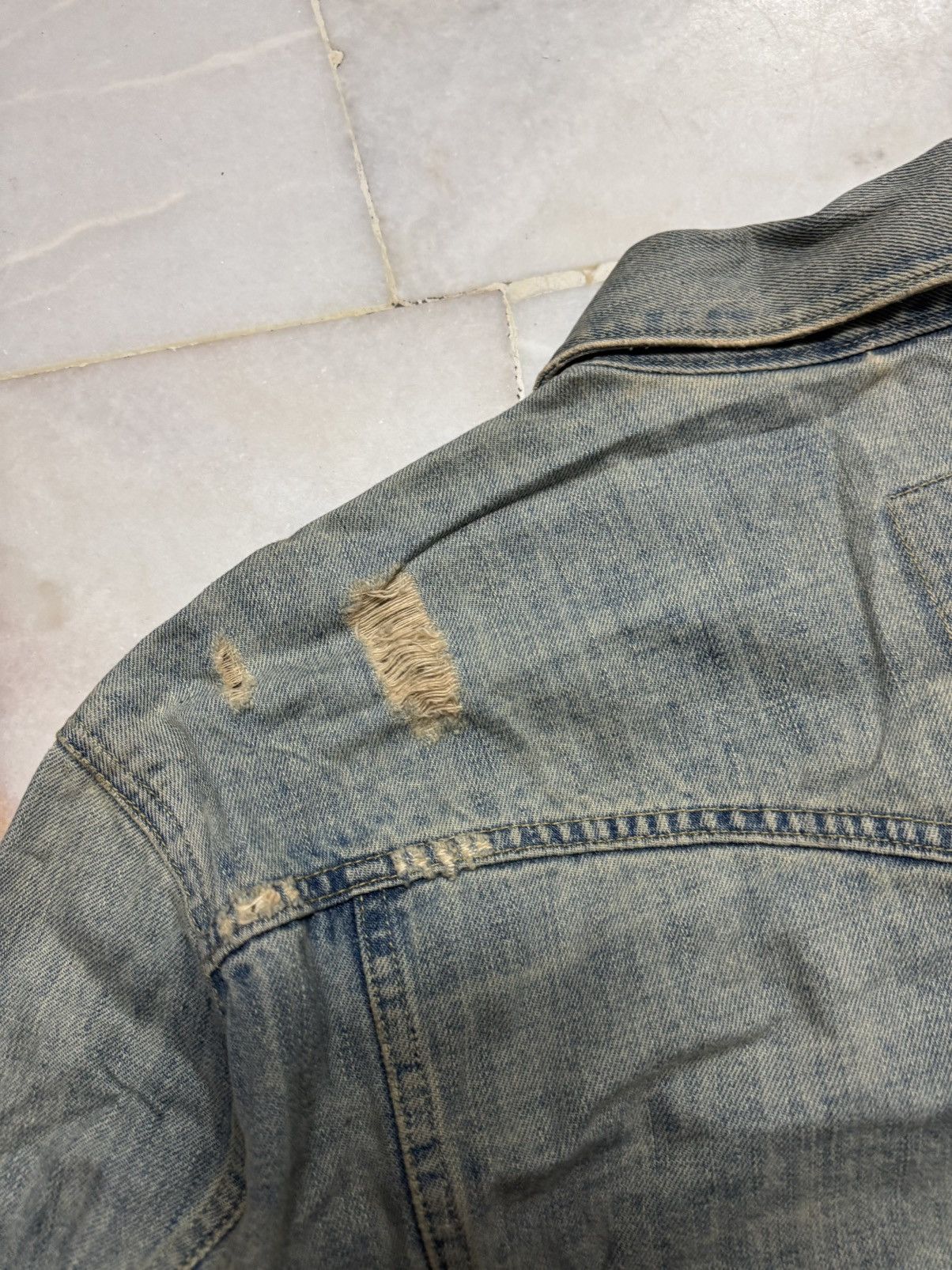 If Six Was Nine 💥GRUNGE💥90s STYLE OLD NAVY DISTRESSED MUDWASH POCKET DENIM Size US XXL / EU 58 / 5 - 22 Thumbnail