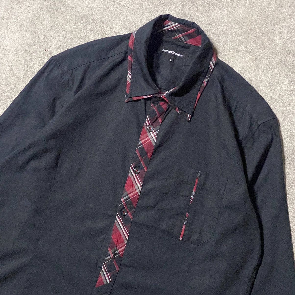 If Six Was Nine Semantic Design Black Double Collar Size US M / EU 48-50 / 2 - 2 Thumbnail