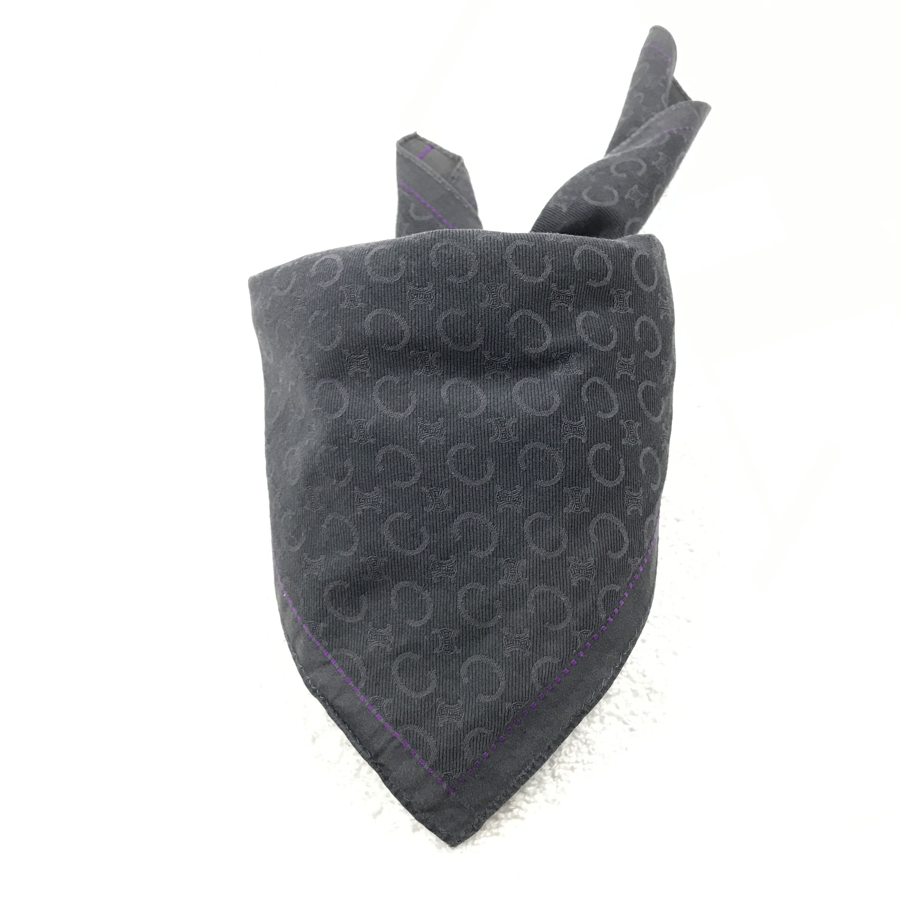 Celine × Vintage Vintage Celine Monogram Bandana Neckerchief Handkerchief Size ONE SIZE - 4 Thumbnail