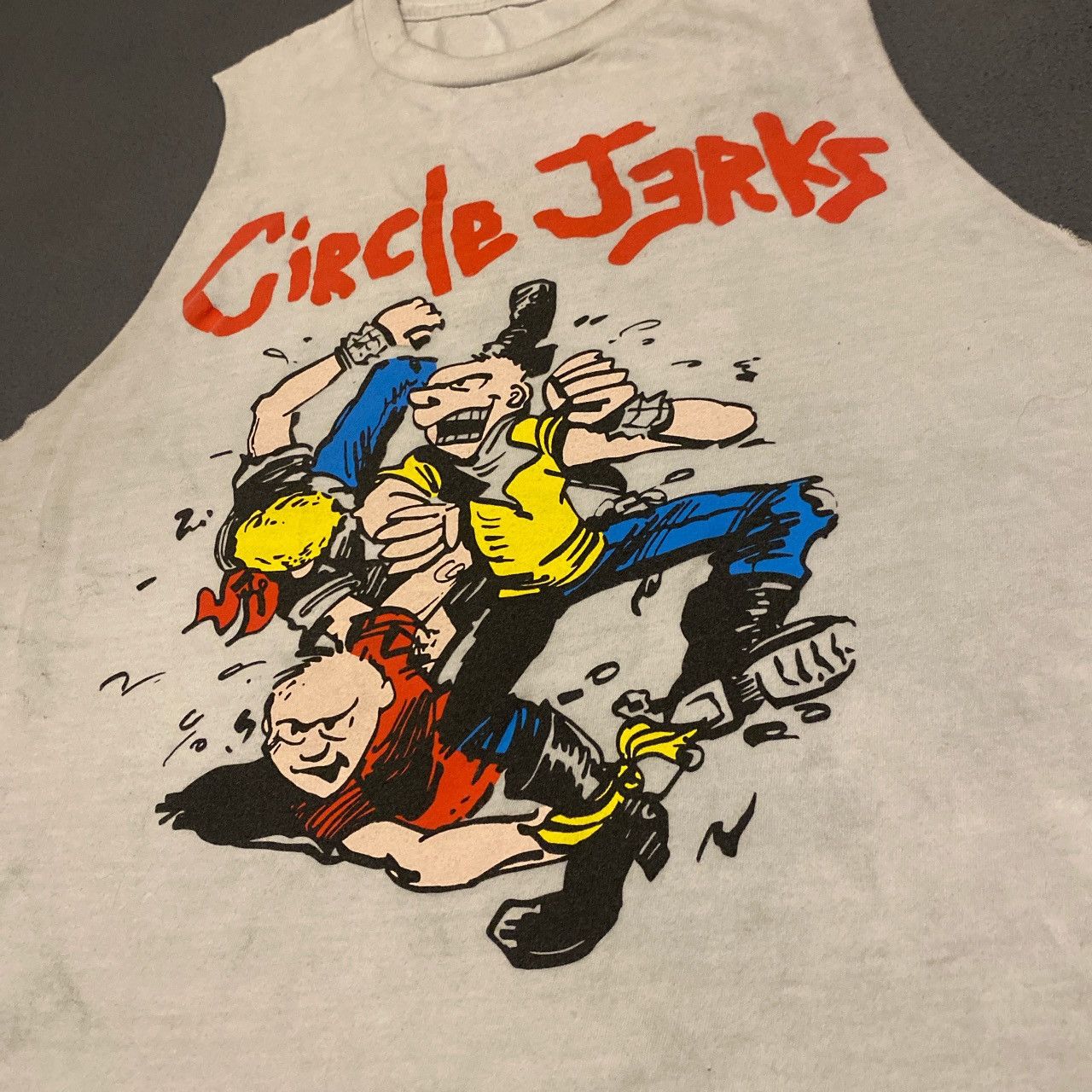 Other Men’s 80s Thrashed Circle Jerks Sleeveless Band Tee Shirt Size US M / EU 48-50 / 2 - 2 Thumbnail
