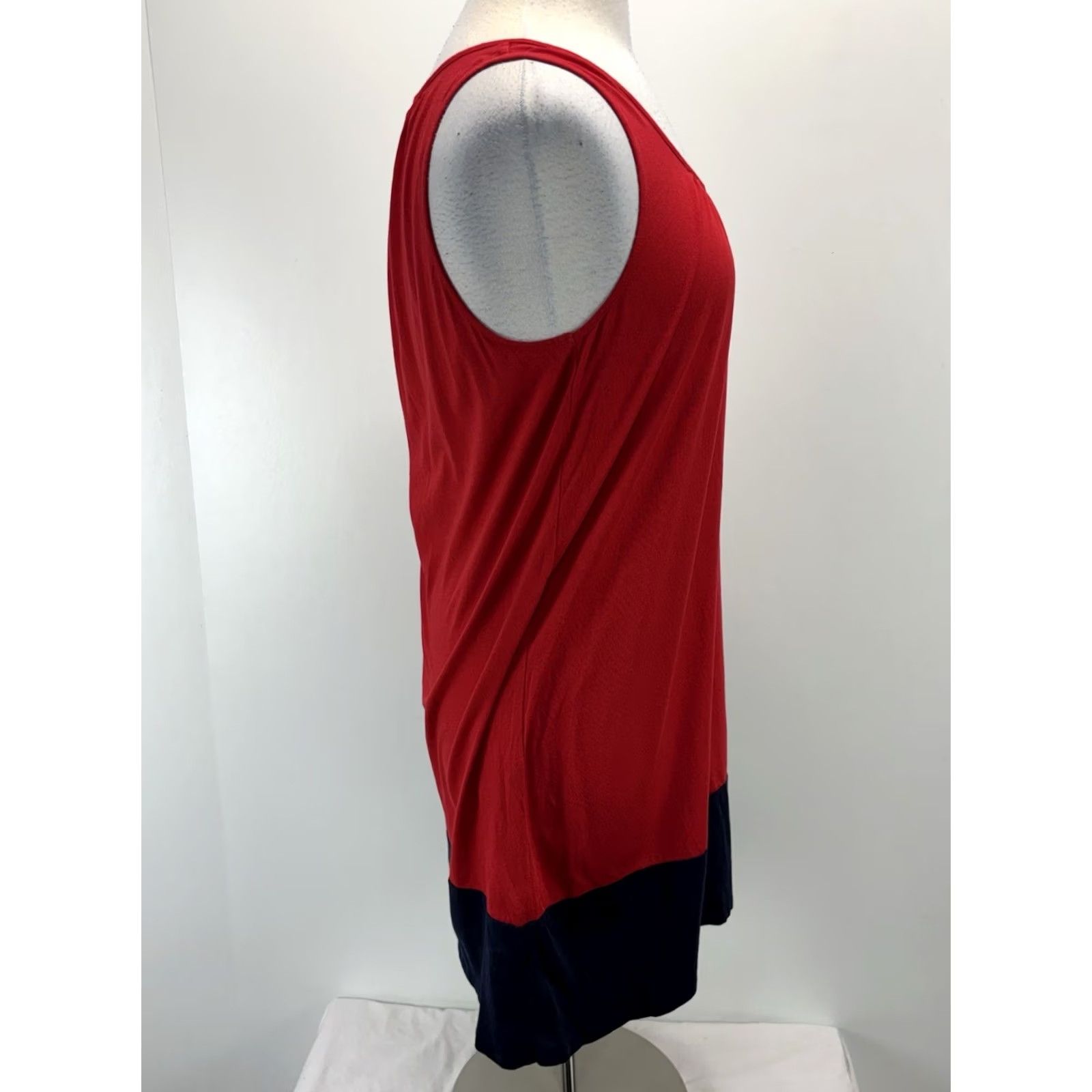 Ralph Lauren Lauren Ralph Lauren Nightgown Women’s M Red Sleeveless Monogram Navy Colorblock Classic Preppy Gown Mens? Womens Size 32" / US 10 / IT 46 - 4 Thumbnail