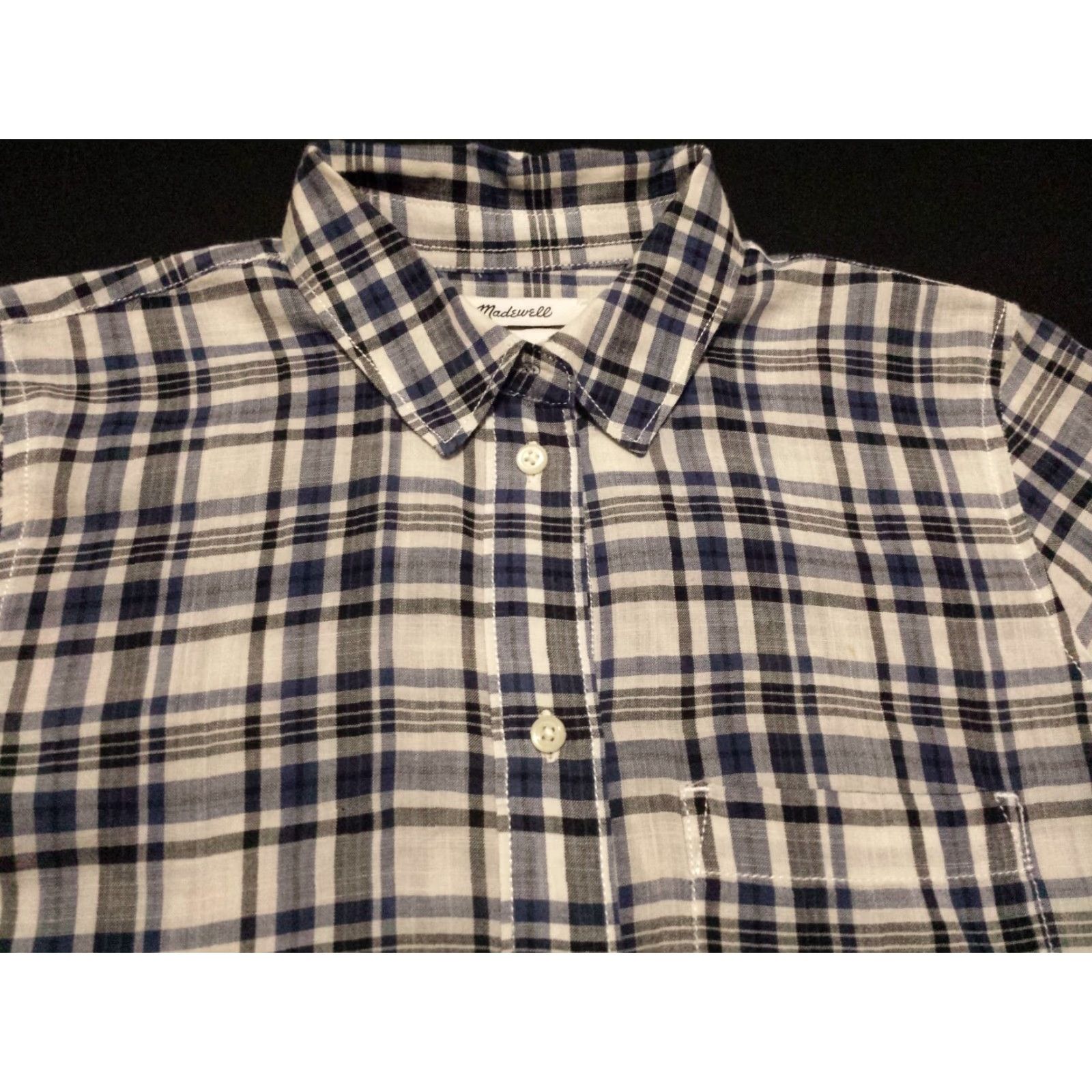 Madewell Madewell Womens XS Shirt Long Sleeve Button-Front Multicolor Plaid Check Slim Size XS / US 0-2 / IT 36-38 - 2 Thumbnail