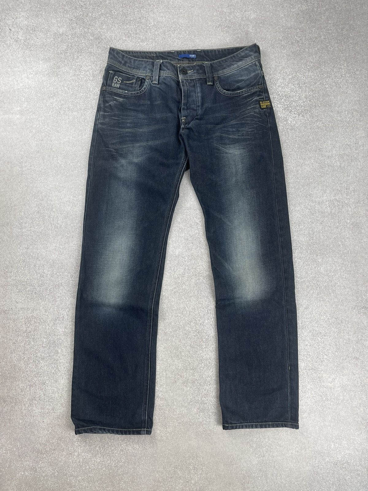 G-Star × Vintage Vintage G-Star Raw Attacc Low Straight Denim Jeans Size US 30 / EU 46 - 1 Thumbnail
