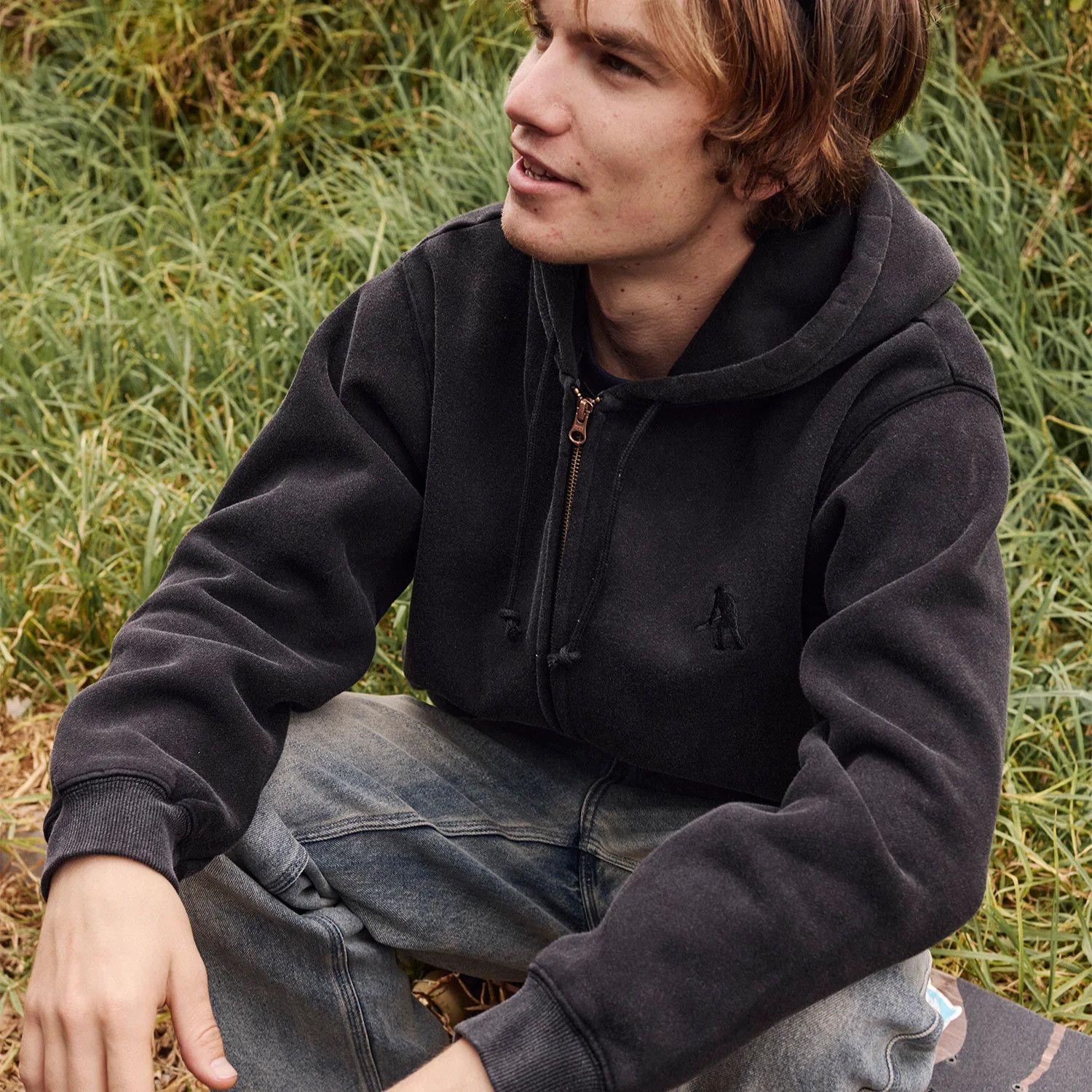 Passport Pass~Port Solid Workers Zip Hood - Washed Black - XL Size US XL / EU 56 / 4 - 3 Thumbnail