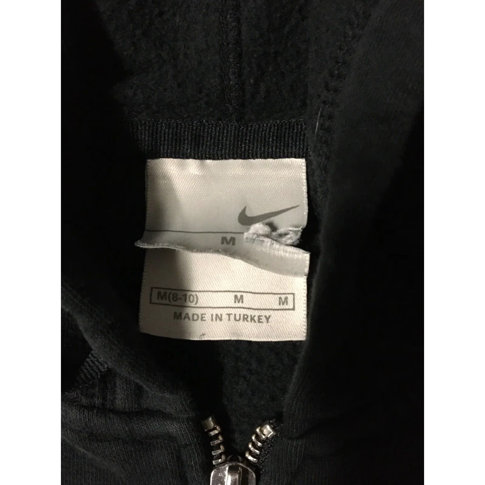Nike VINTAGE Nike Swoosh Faded Zip Hoodie M 8-10 Gym Grunge Travis Scott Hip Hop 90s Shirt Womens Black Nike ACG Sweatshirt Full Zip Athletic Size M / US 6-8 / IT 42-44 - 6 Thumbnail