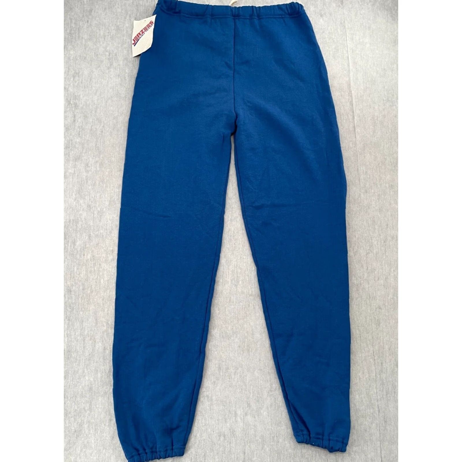Jerzees VINTAGE Jerzees Soccer Pants Adult Large Blue Sweatpants Jogger Logo Mens L NEW Size US 33 - 2 Thumbnail