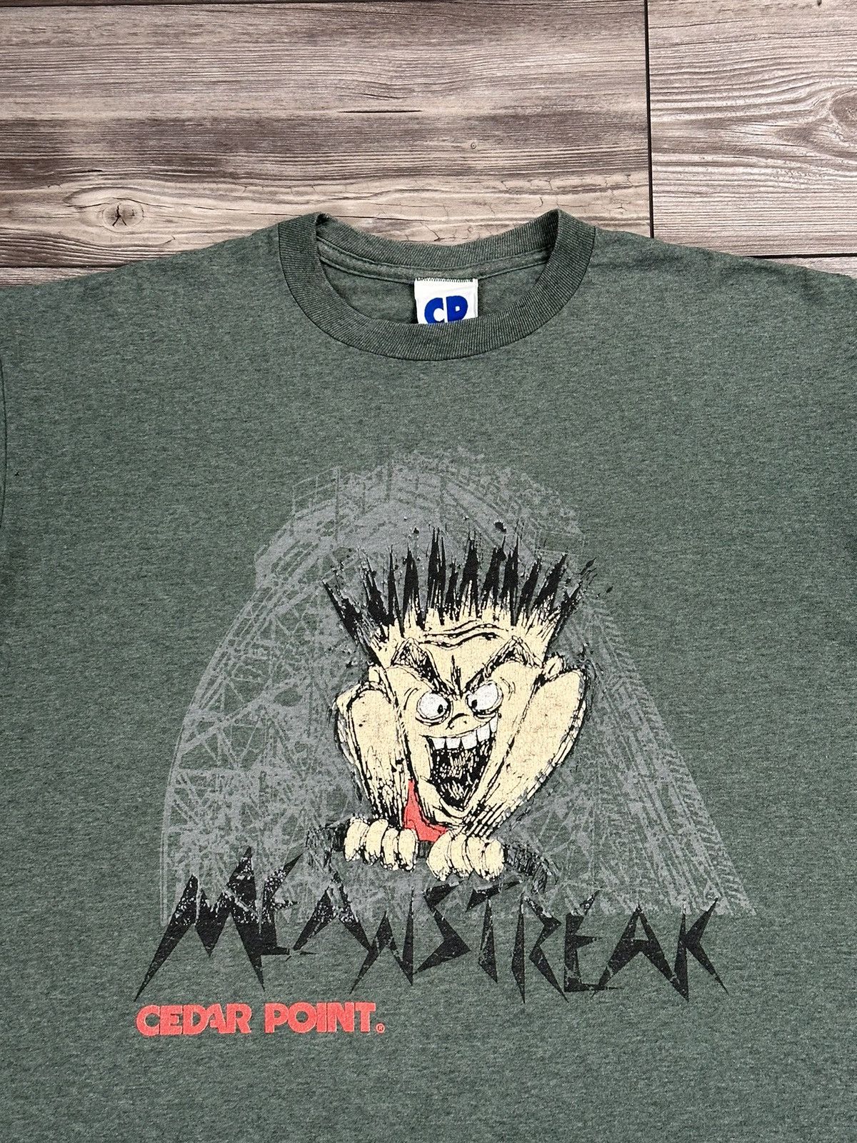 Other × Vintage Vintage Cedar Point Mean Streak T Shirt Size US XL / EU 56 / 4 - 3 Thumbnail