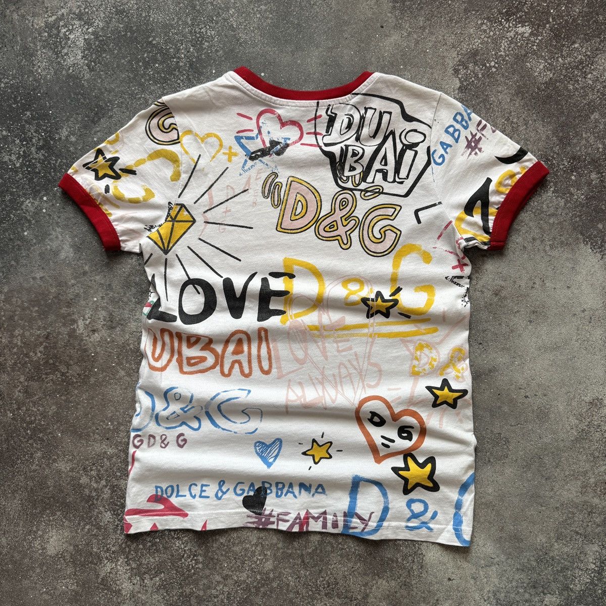 Dolce & Gabbana D&G Dolce & Gabbana Graffiti Print T-Shirt Size S / US 4 / IT 40 - 9 Thumbnail