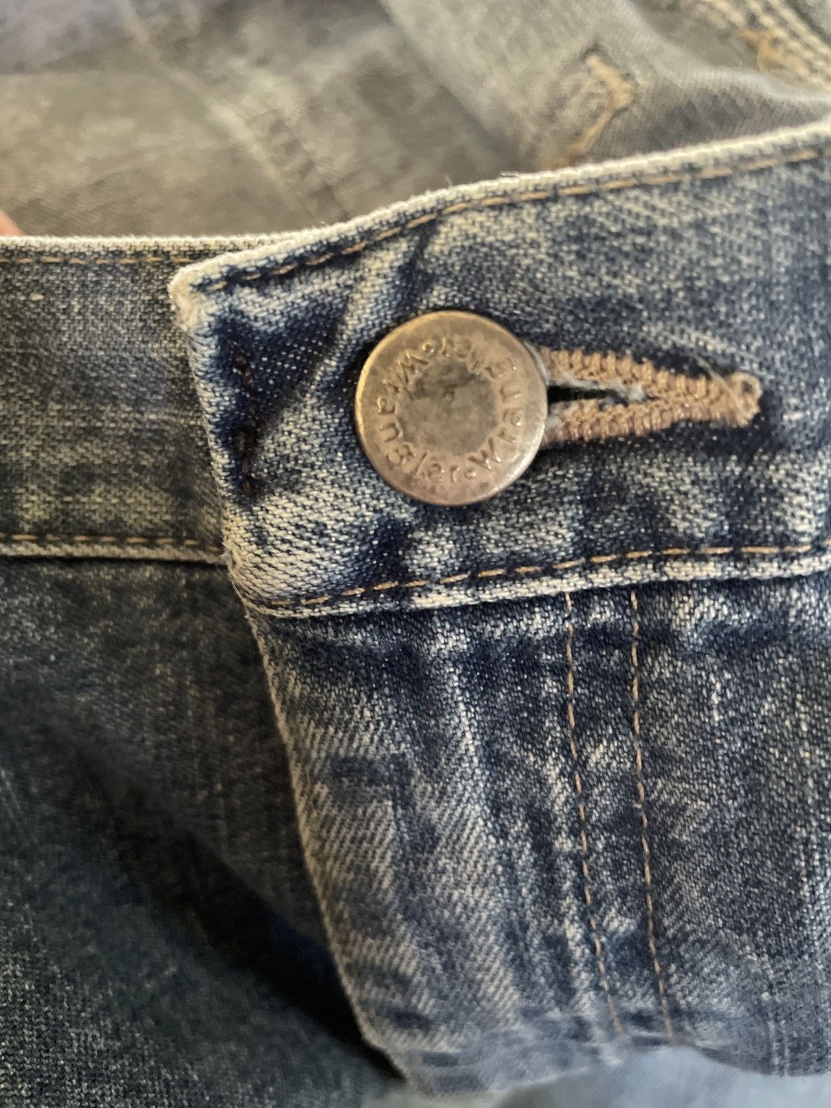 Vintage × Wrangler Vintage Y2K Wrangler Carpenter Jorts Jean Shorts Blue Denim Size US 40 / EU 56 - 8 Thumbnail