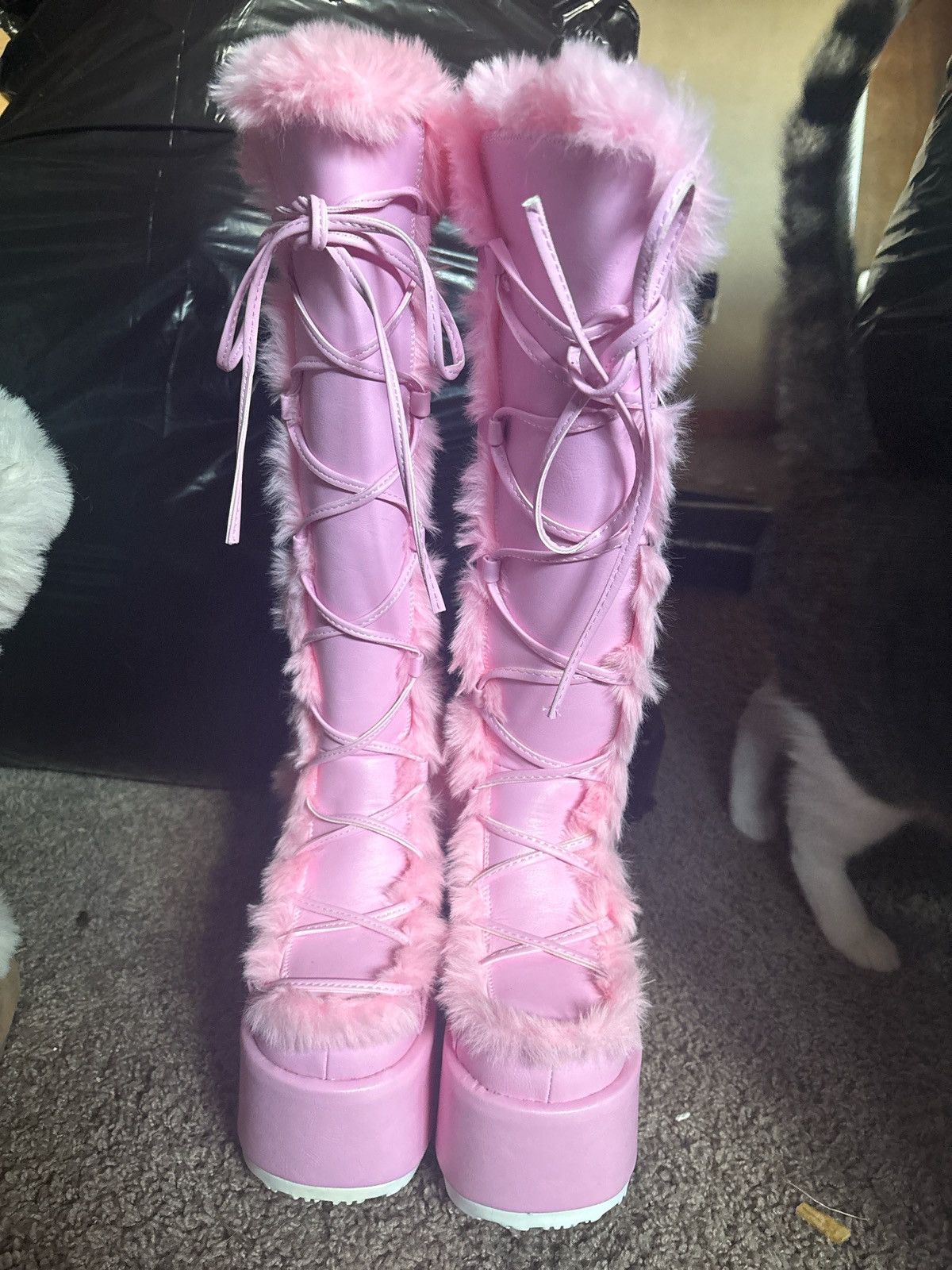 Demonia Cult Demonia Platform Boots Size US 7 / IT 37 - 1 Thumbnail