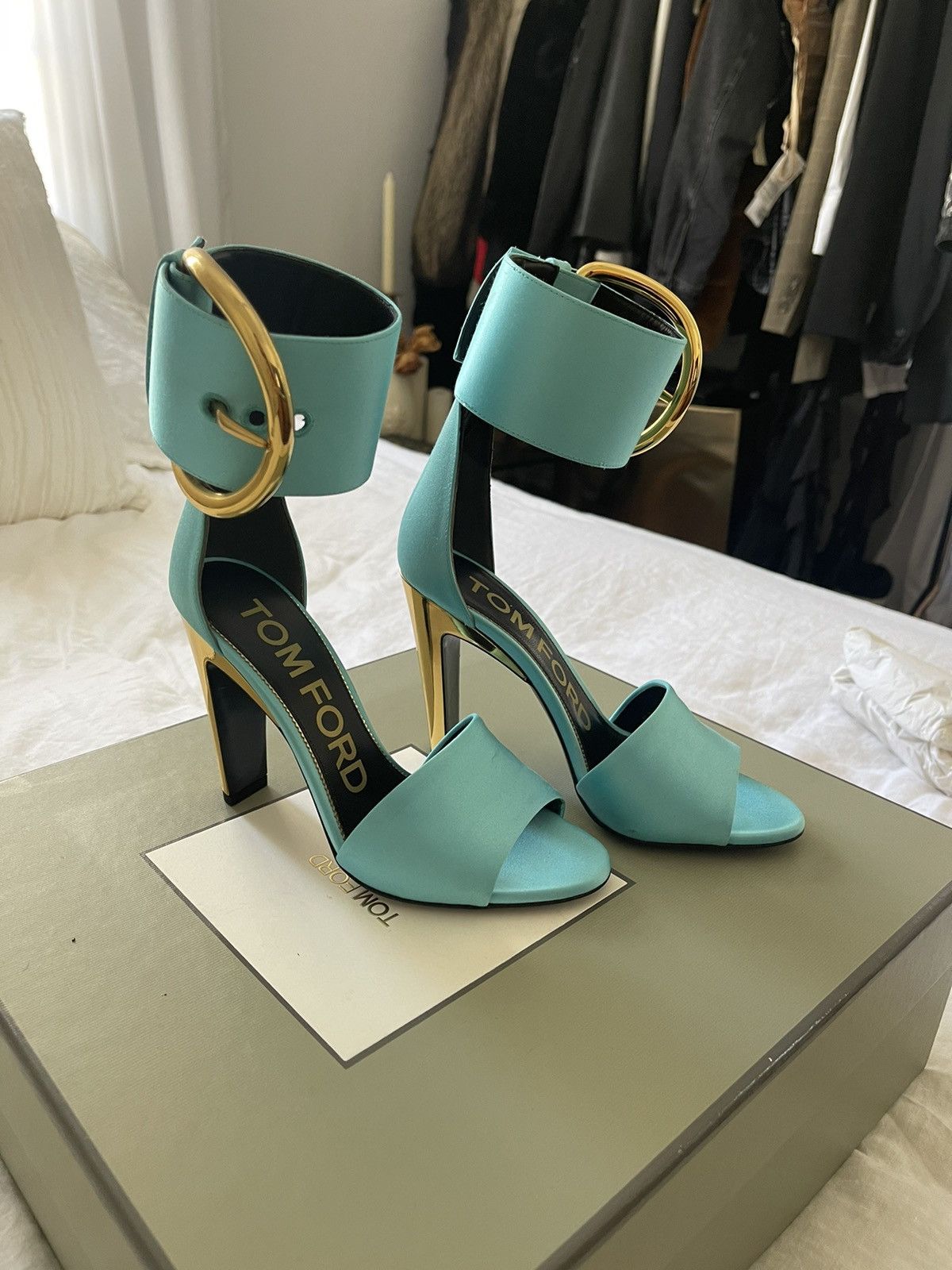 Tom Ford Brand new satin Tom ford sandal heel Size US 6 / IT 36 - 2 Thumbnail