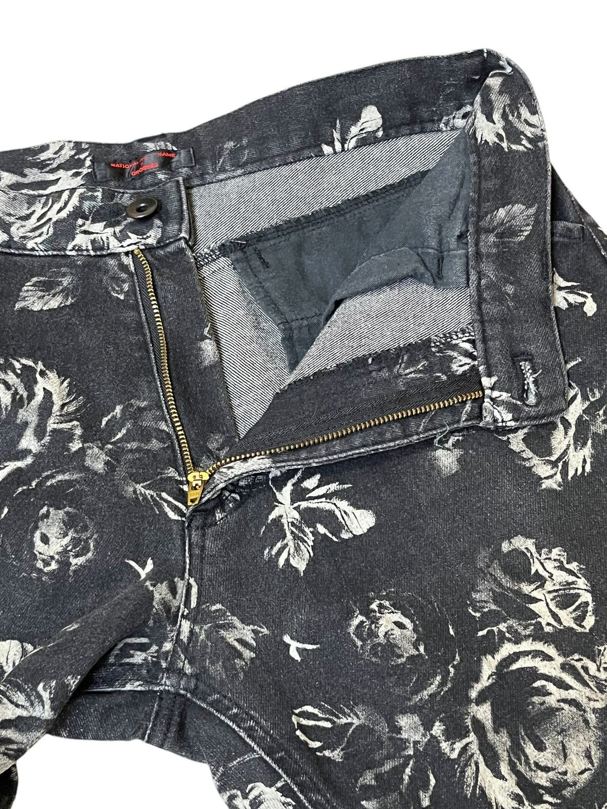 Japanese Brand VINTAGE NATIONALITY + NAME = GROSBEC FULLPRINT FLOWER JEANS Size US 32 / EU 48 - 10 Thumbnail