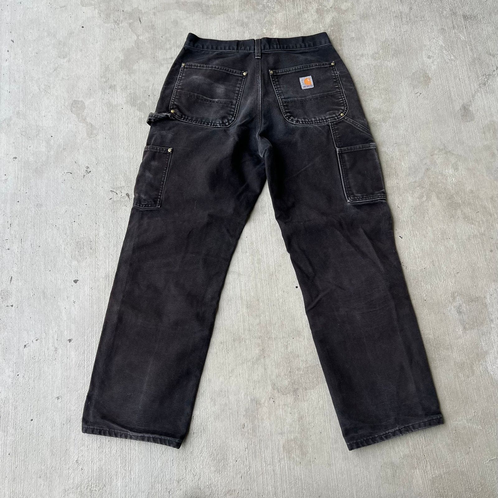 Carhartt × Vintage Carhartt faded black double knee work wear carpenter pants Size US 29 - 5 Thumbnail