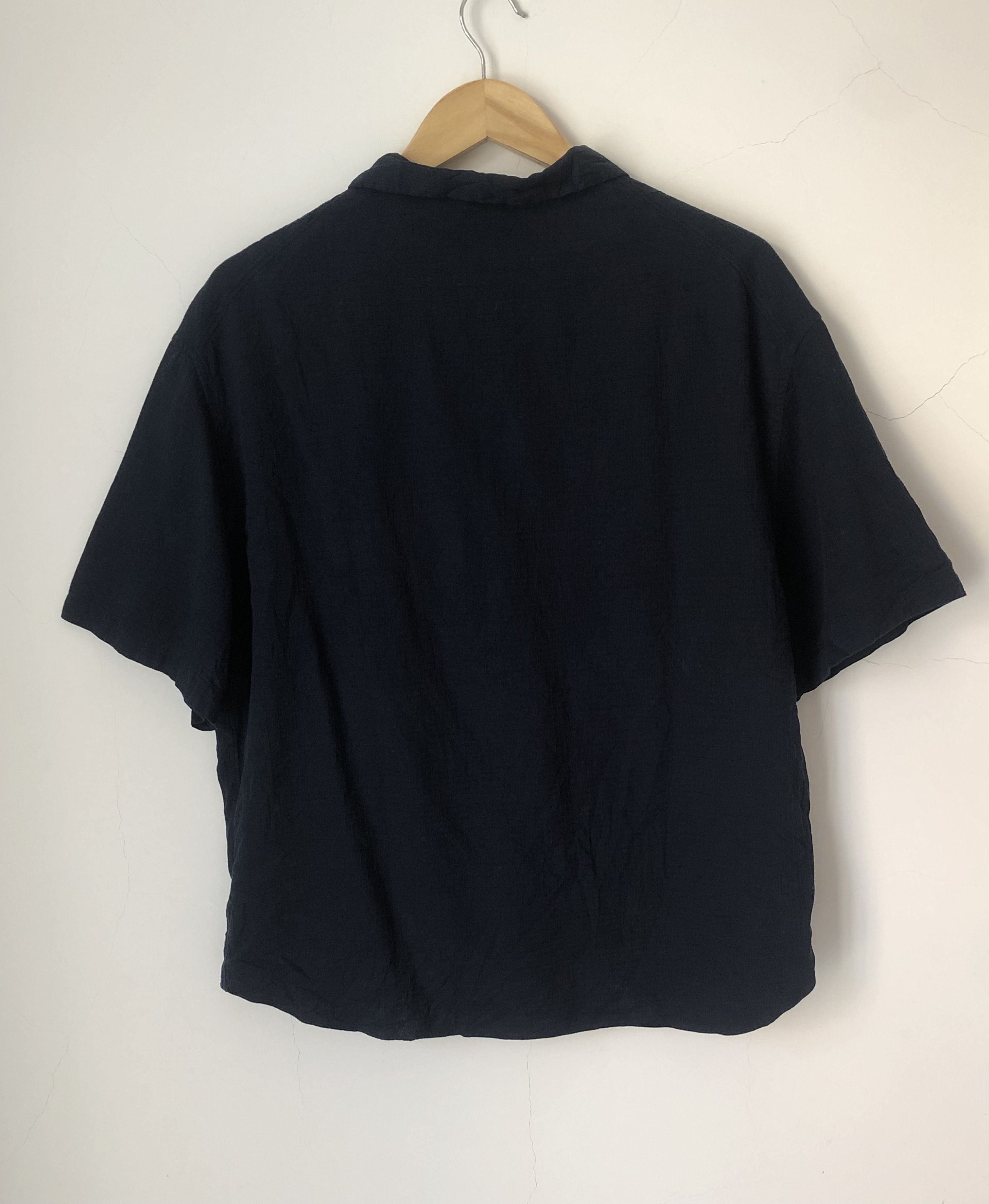 Jil Sander navy camp cropped shirt Size US S / EU 44-46 / 1 - 6 Thumbnail