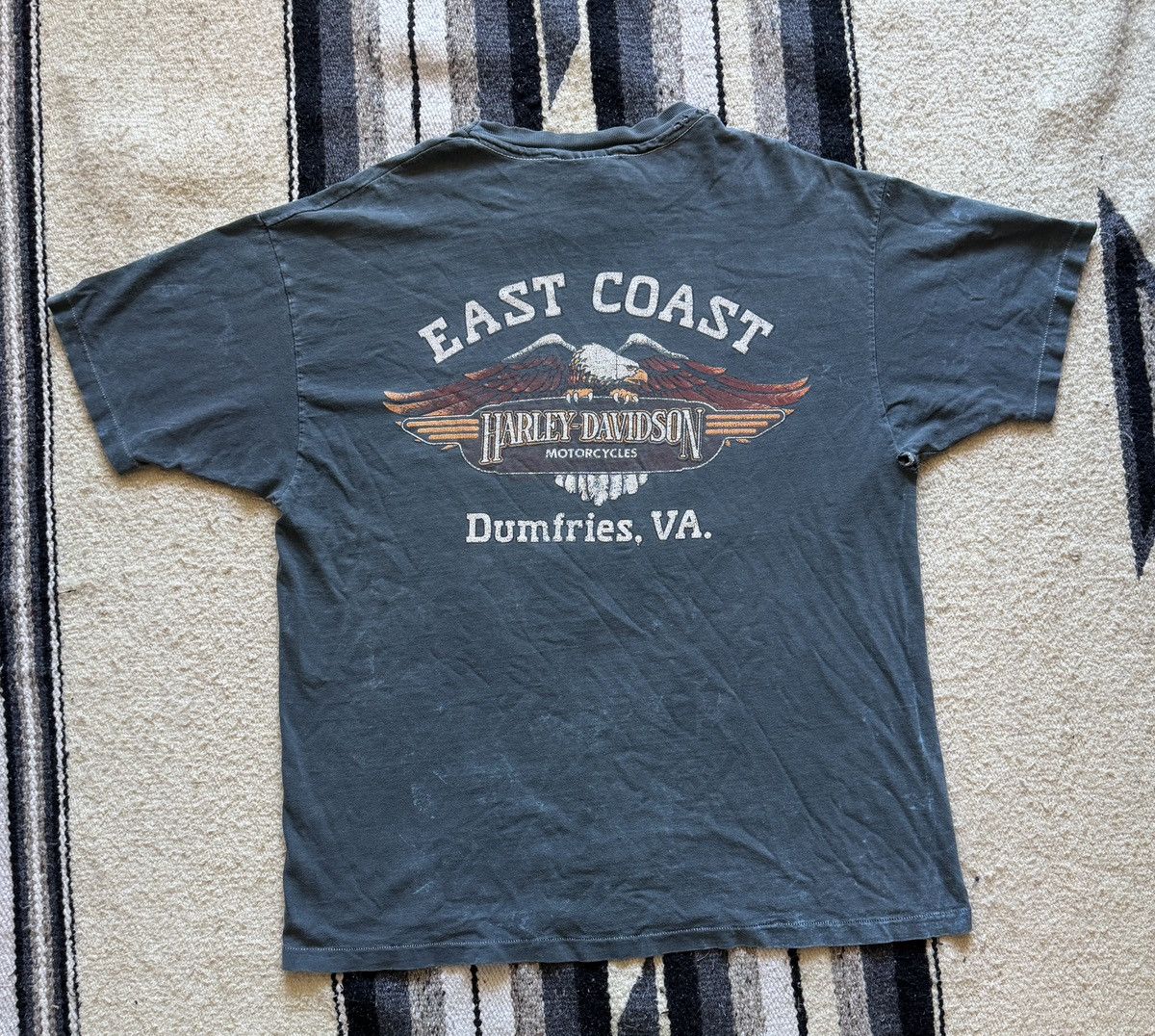 Harley Davidson Vintage 90s Harley Davidson Dumfries VA T-Shirt XL Size US XL / EU 56 / 4 - 10 Thumbnail