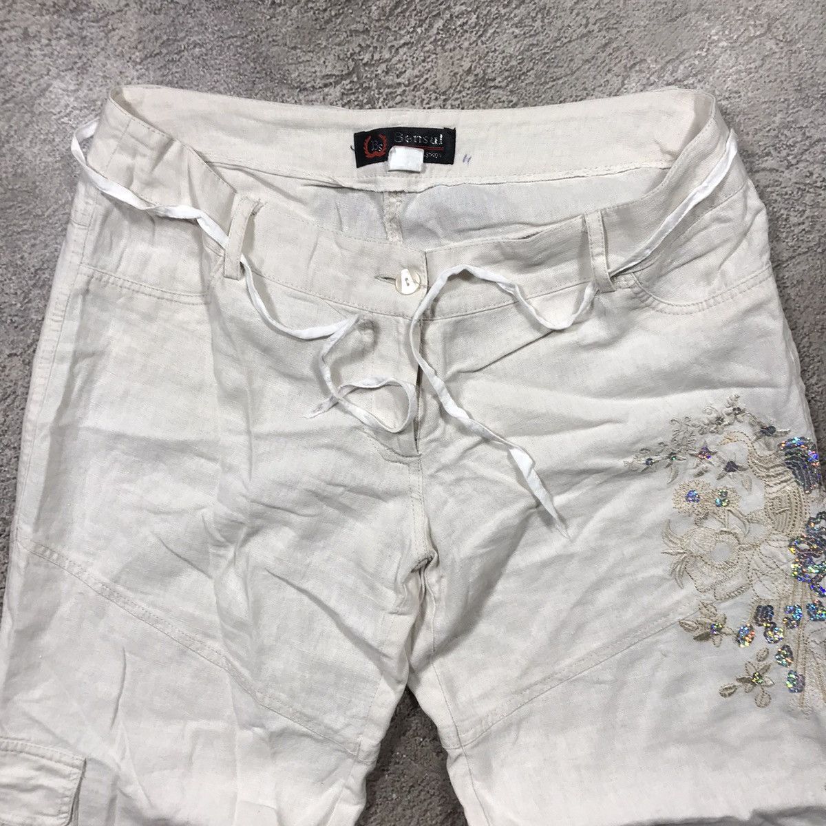 Vintage Vintage 90s Baggy Cargo Pants Distressed Parachute Grunge 29 Size 29" - 5 Thumbnail
