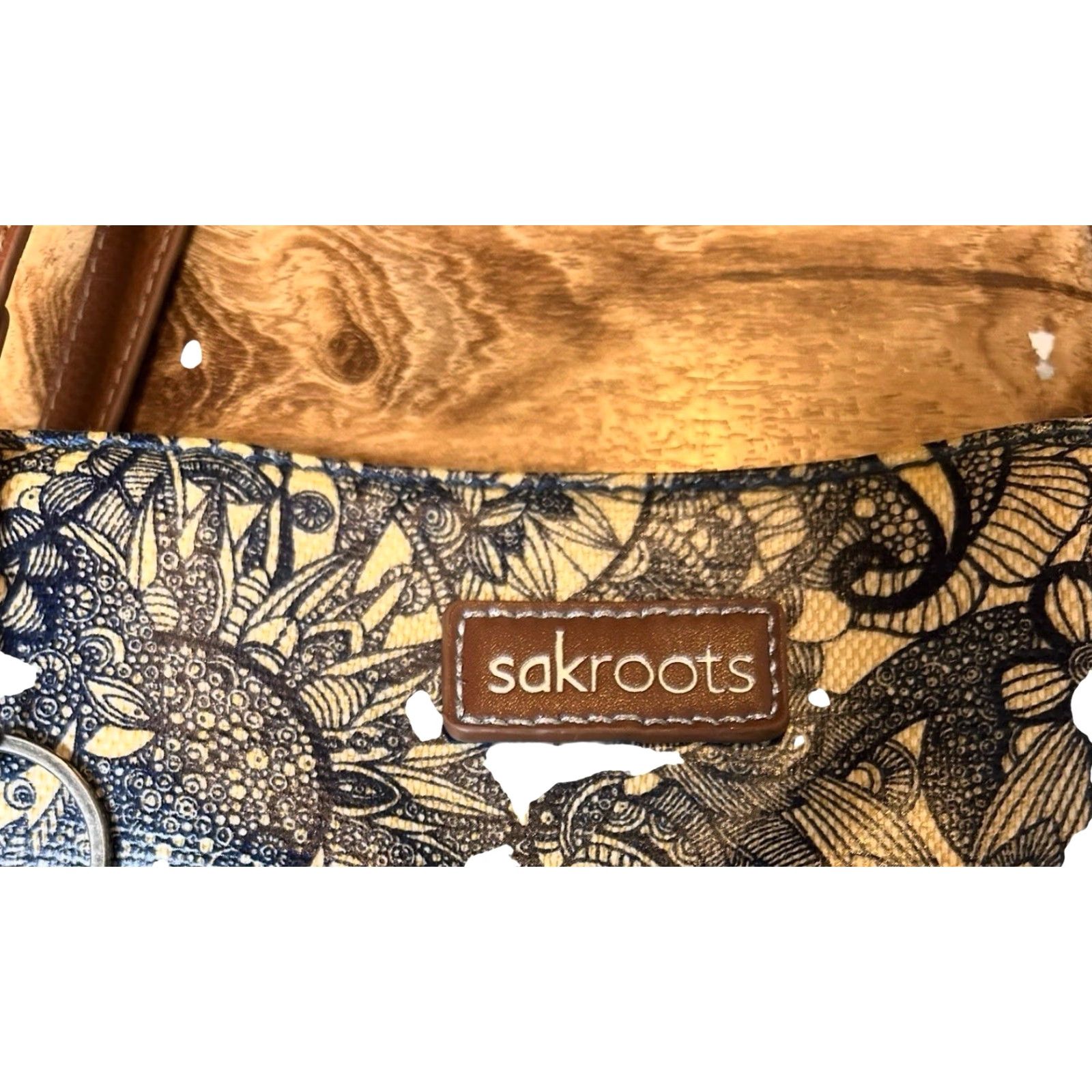 Vintage Sakroots Spirit Metro Tote Bag W/Wallet Owl Keychain Women Purse Floral Navy Tote U.S. Adults Women Ladies (not valid) Size ONE SIZE - 6 Thumbnail