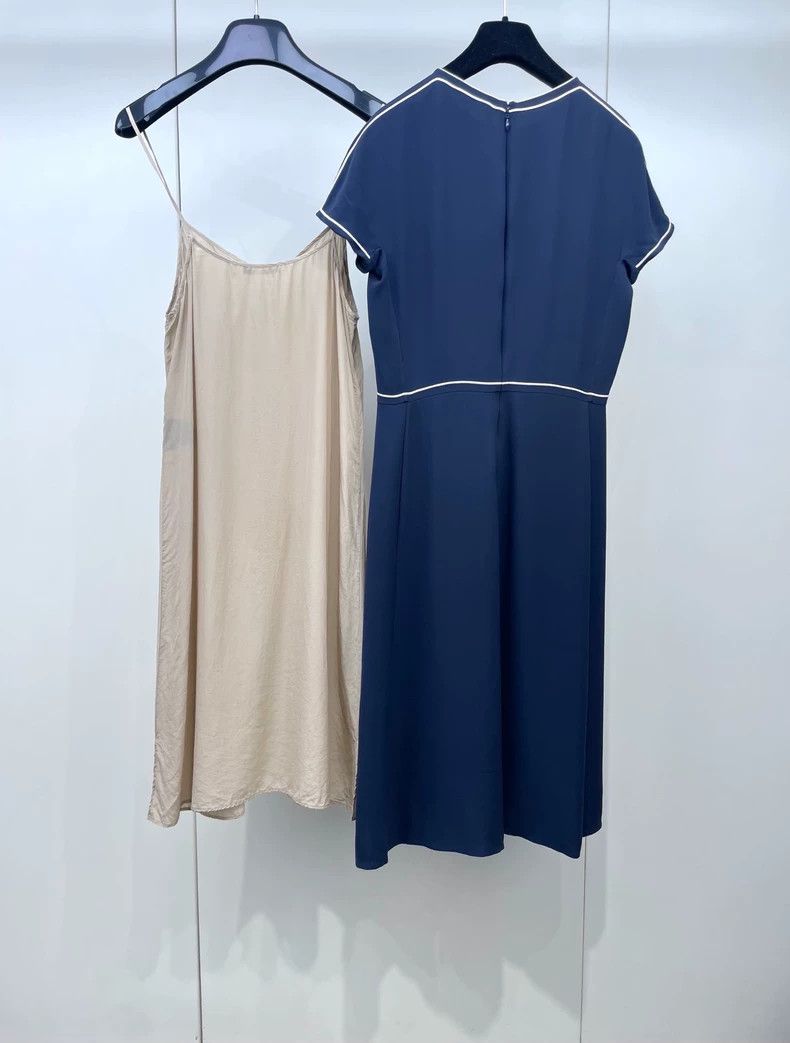 Loro Piana LORO PIANA Blue Tibetan silk dress Size L / US 10 / IT 46 - 2 Thumbnail