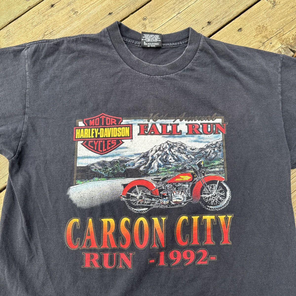 Harley Davidson Vintage 1992 Harley Davidson Carson City Fall Run T Shirt XL Size US XL / EU 56 / 4 - 2 Thumbnail