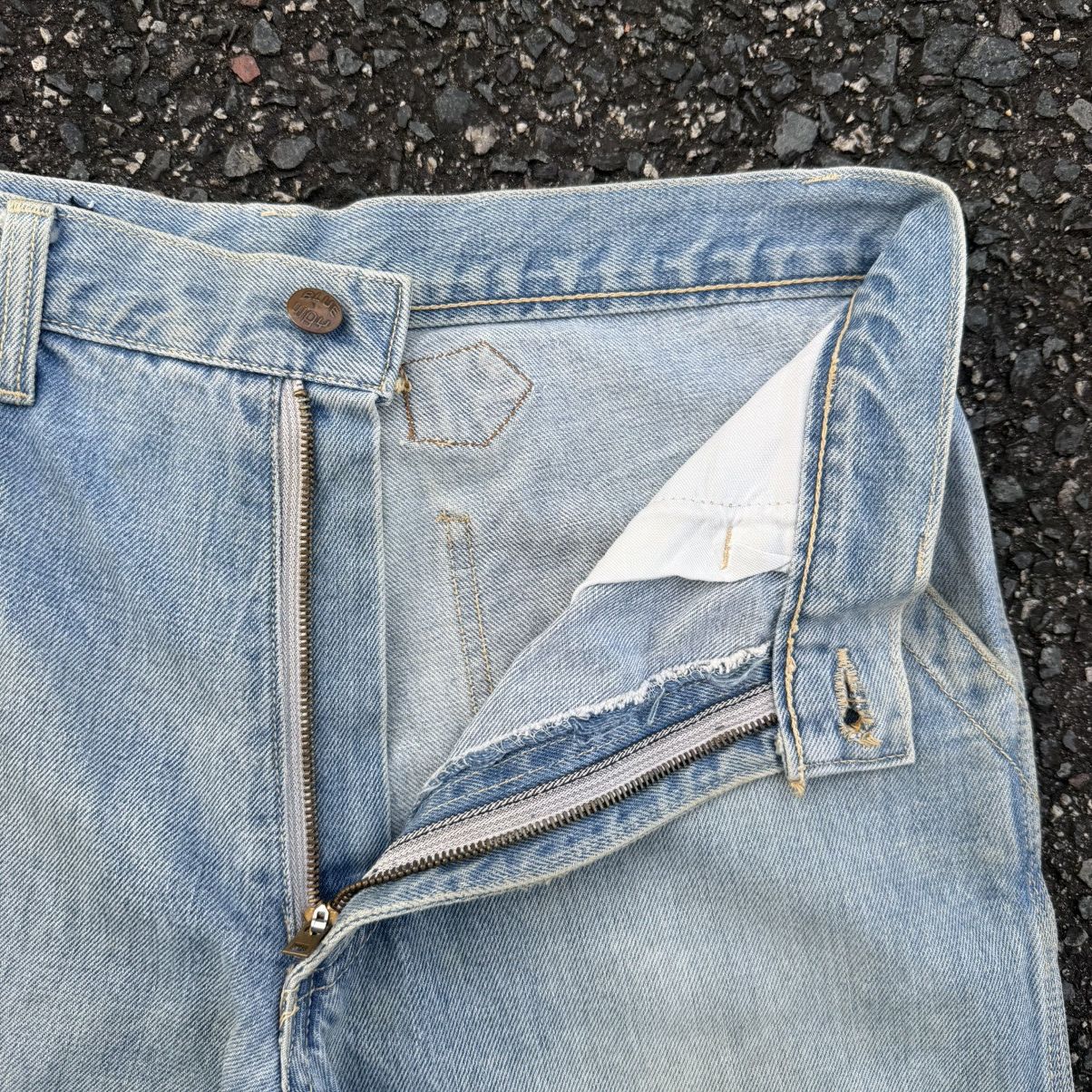 Japan Blue × Jean × Vintage VINTAGE BLUE WAY STRAIGHT FADED RIPPEP JEAN PANTS Size US 32 / EU 48 - 9 Thumbnail