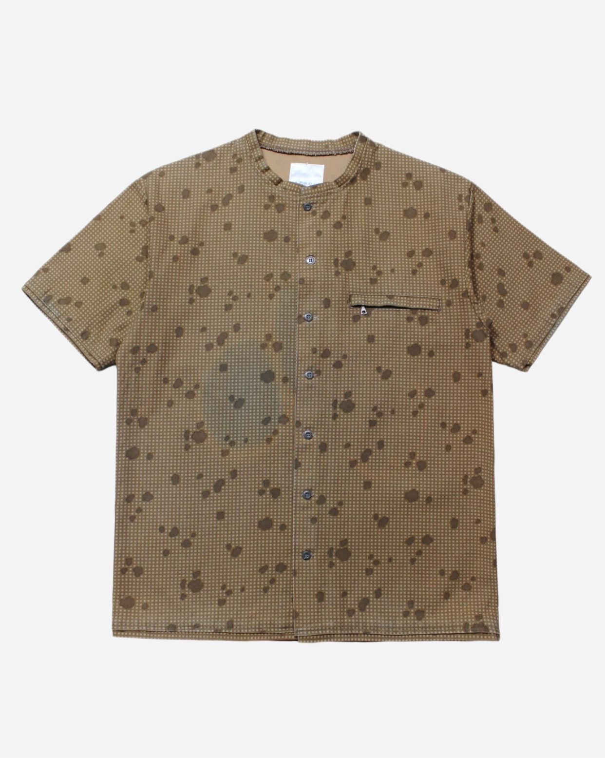 image of Achoo Short Sleeve Button Up in Mud, Men's (Size Small)
