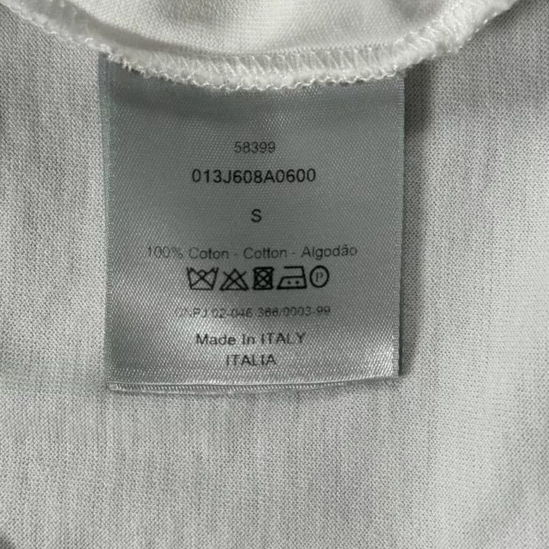 Dior Dior White Stamp Embroidered Short Sleeve Size US S / EU 44-46 / 1 - 4 Thumbnail