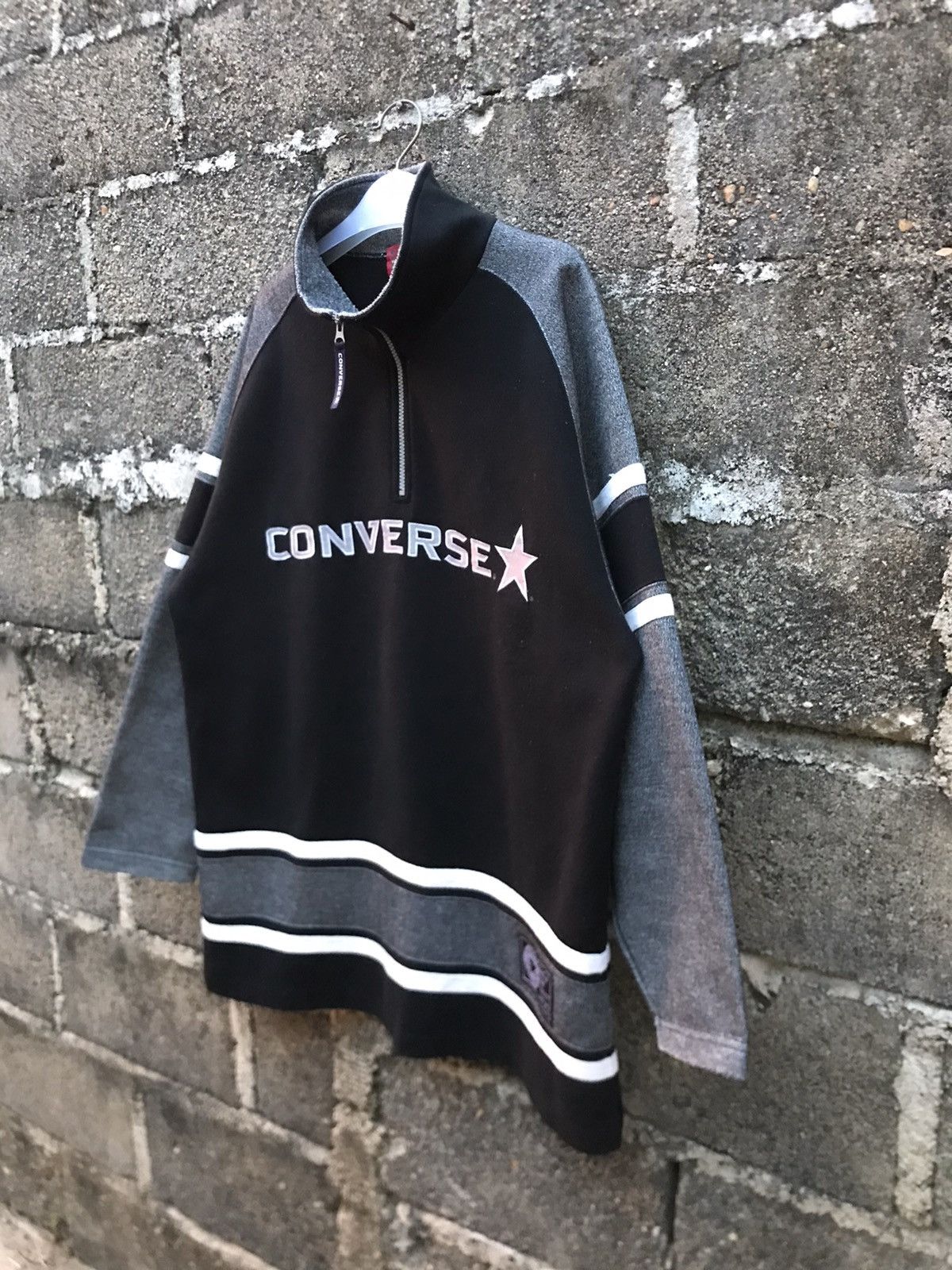 Converse ⚡️Vintage Converse Half Zipper Pullover Sweatshirt Size US L / EU 52-54 / 3 - 3 Thumbnail