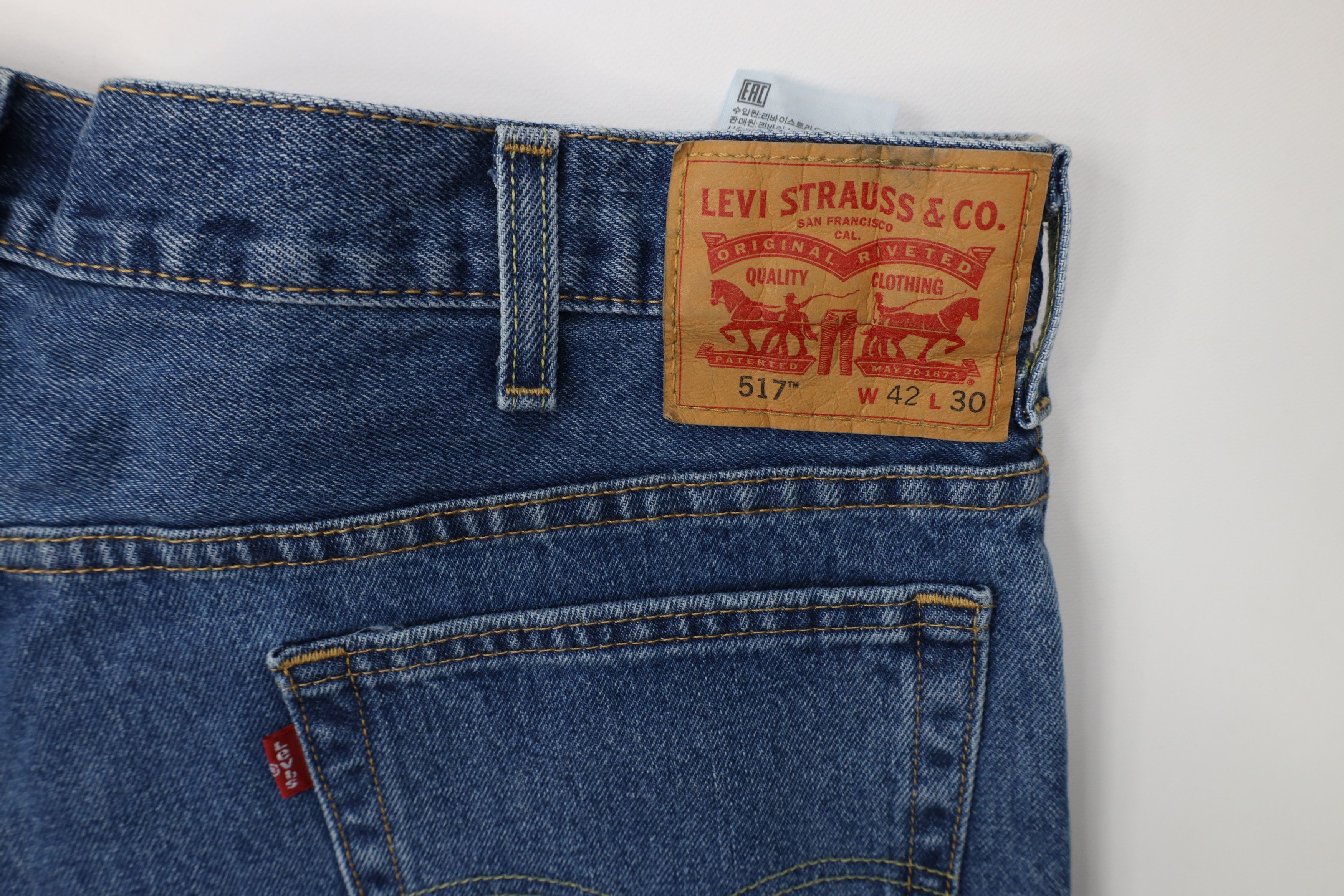 Levi's Vintage Y2K Levis 517 Western Wide Leg Denim Jeans Blue Size US 42 / EU 58 - 13 Thumbnail
