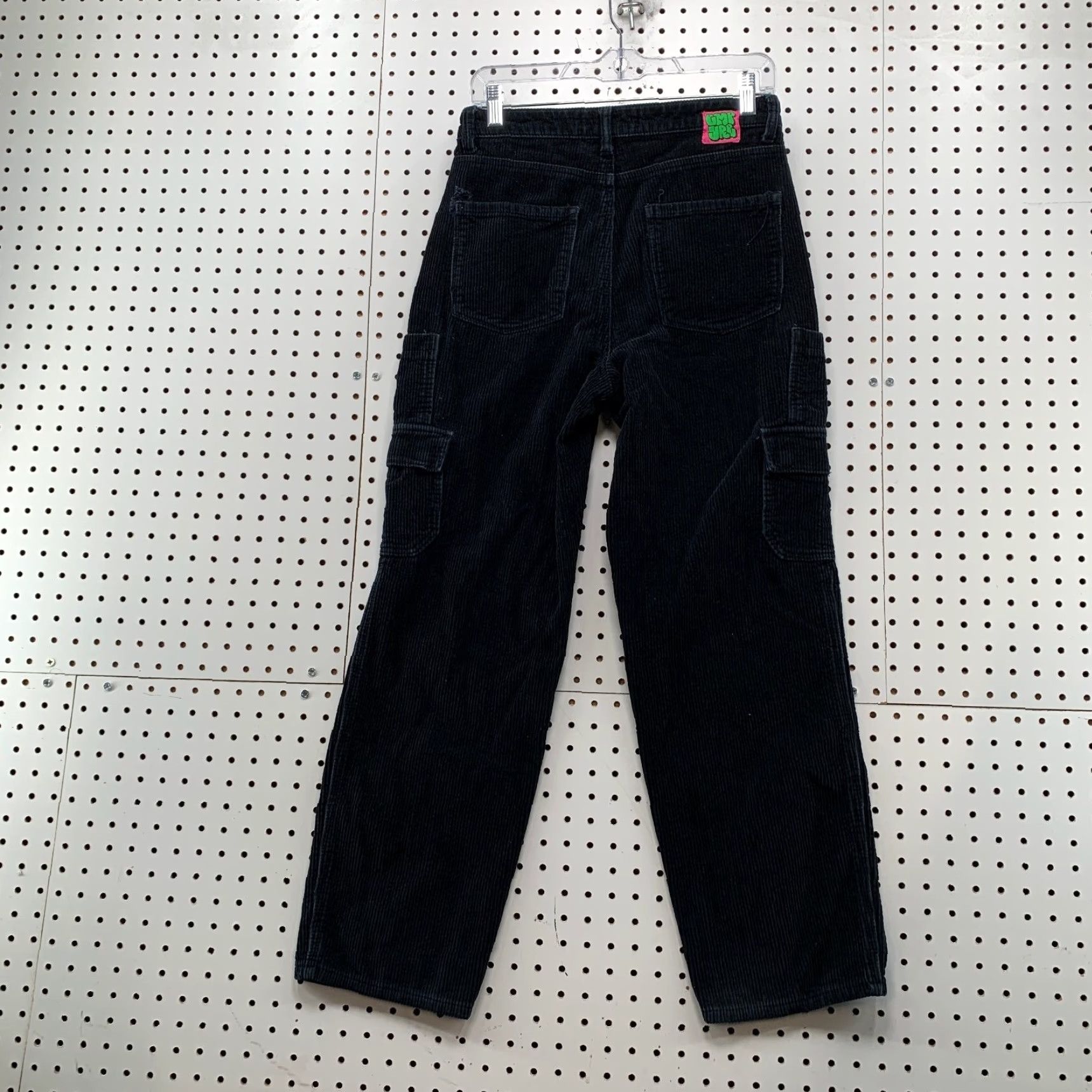 Empyre Empyre Tori Corduroy Pants Womens Size 6 Black Skater Loose Fit Baggy 28x28 Size 28" / US 6 / IT 42 - 2 Thumbnail
