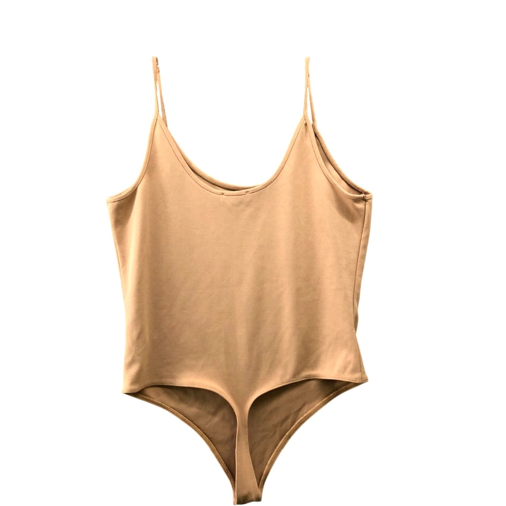 Express Express Cami Bodysuit Womens L Beige Tank Stretchy Scoop Neck Size L / US 10 / IT 46 - 2 Thumbnail