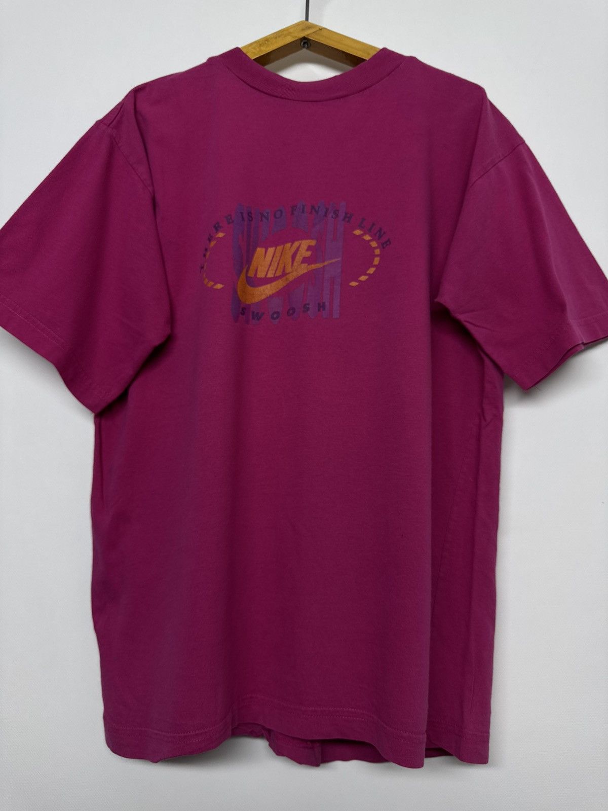 Nike Vintage 1980s Nike Blue Tag Swoosh Shirt Single Stitch Size US M / EU 48-50 / 2 - 7 Thumbnail