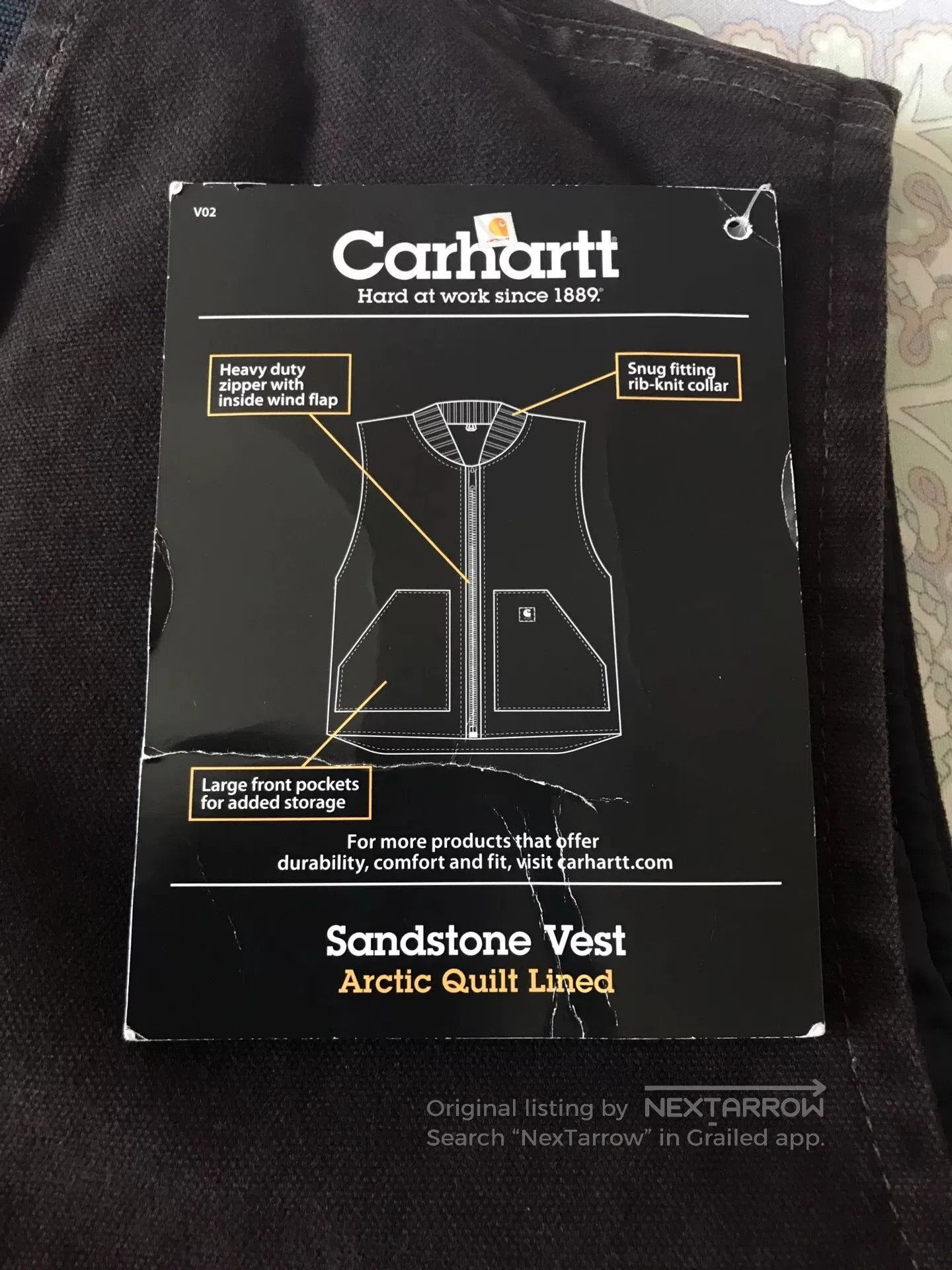 Carhartt Carhartt V02 Dark Brown Work Vest. Size US XL / EU 56 / 4 - 7 Thumbnail